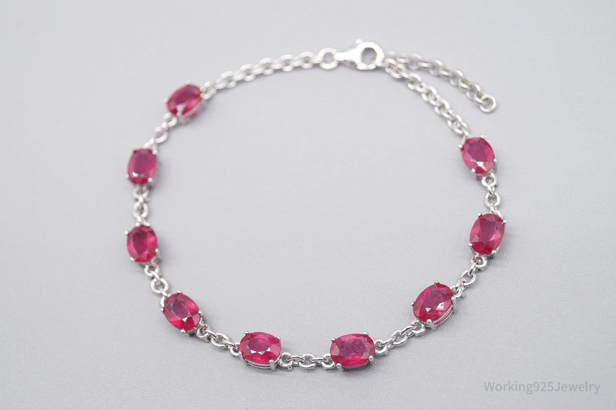 JTV TGGC Ruby Sterling Silver Bracelet 8"