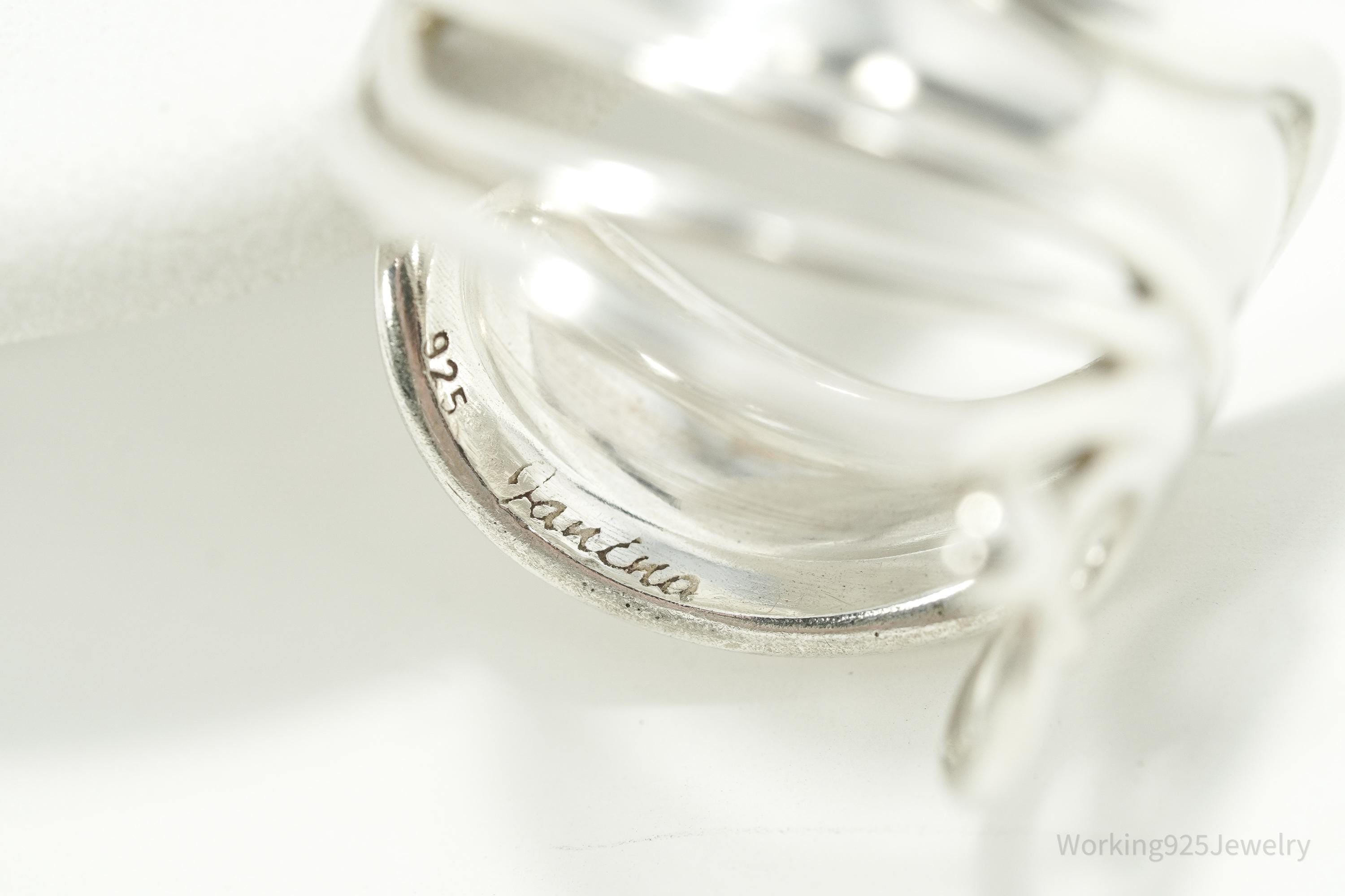 Vintage Danish Modernist Janina Sterling Silver Ring - Size 9.25