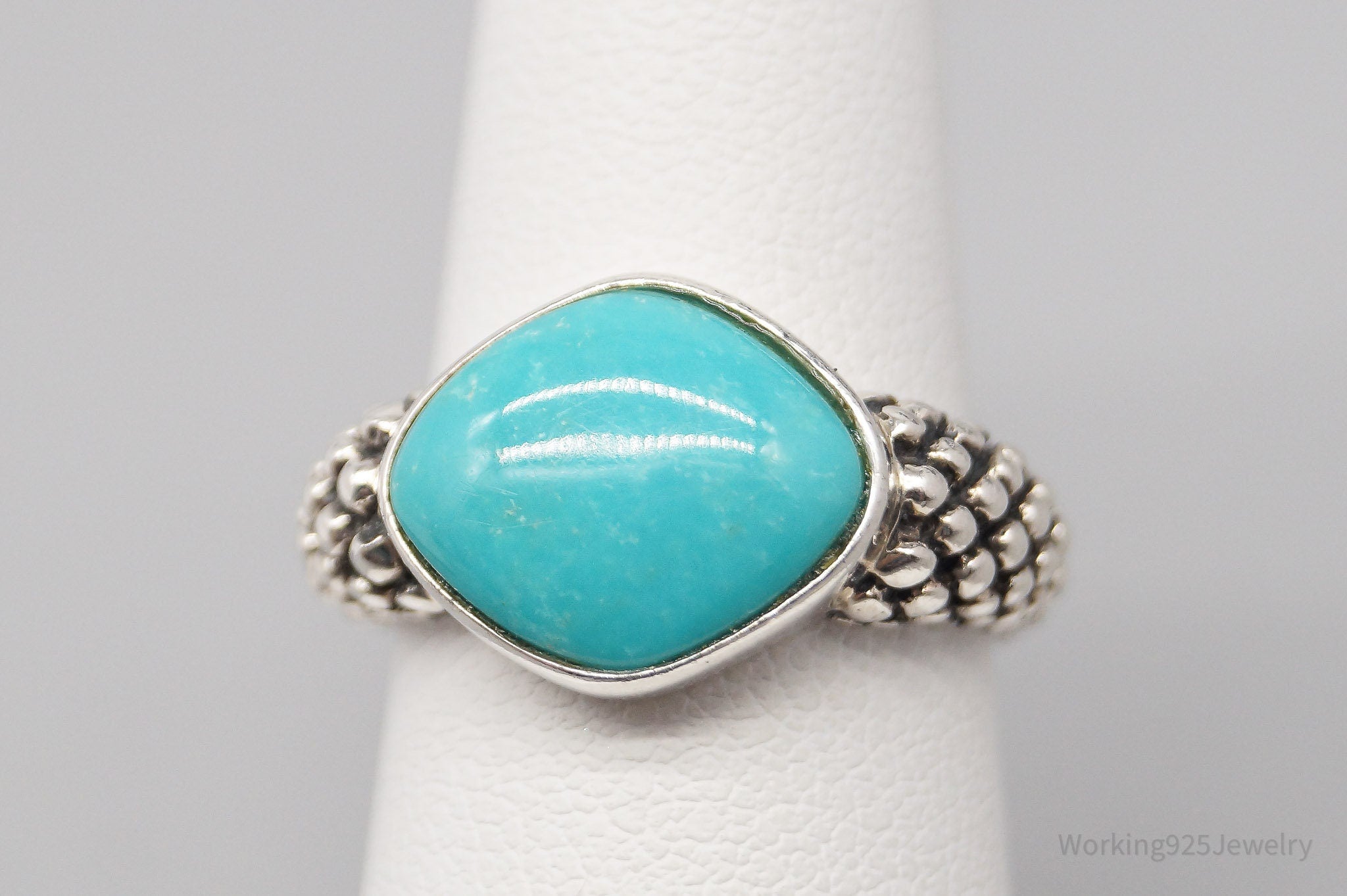 Vintage Turquoise Sterling Silver Ring - Size 6