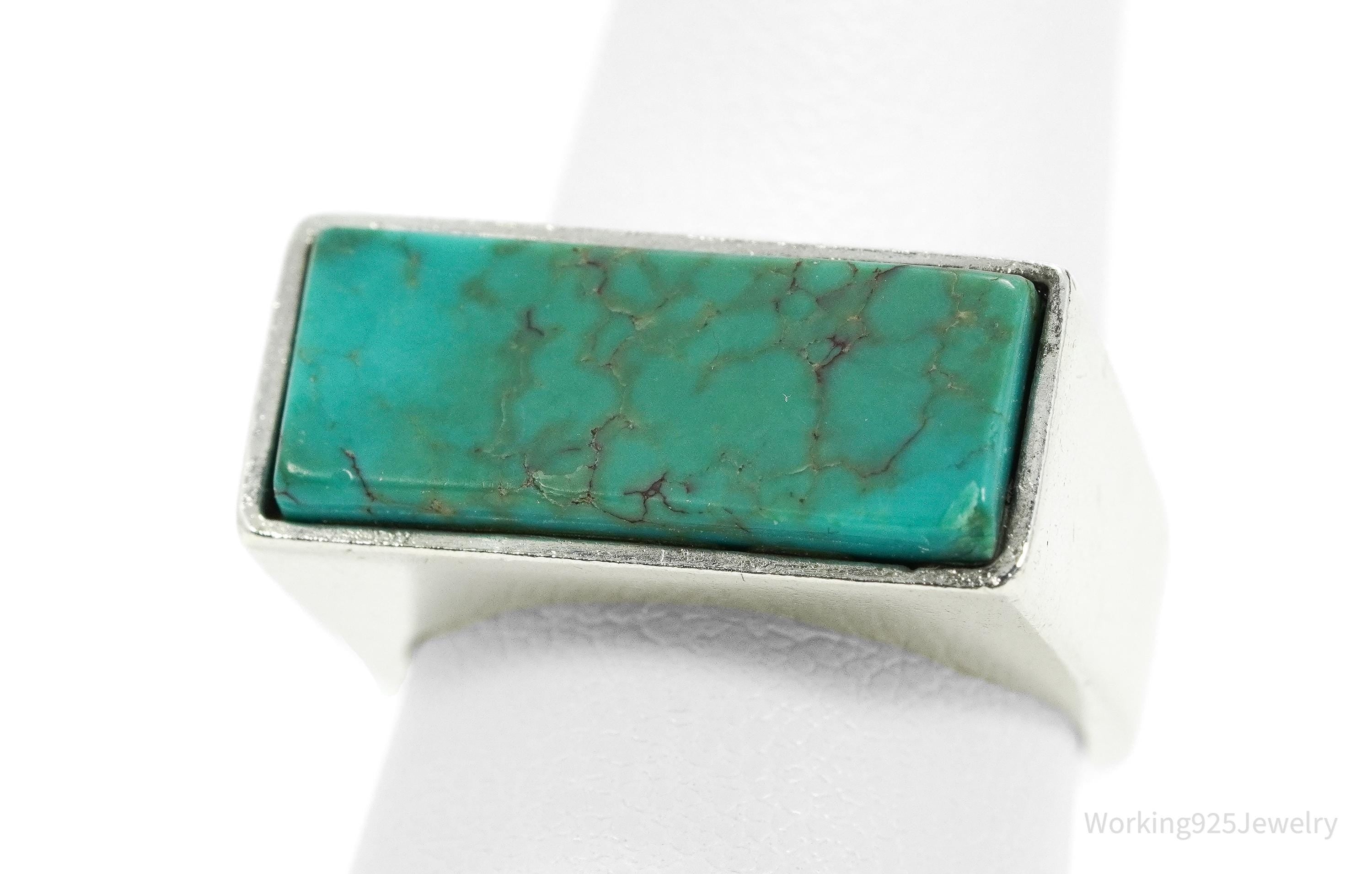 Vintage Turquoise Sterling Silver Ring - Size 7