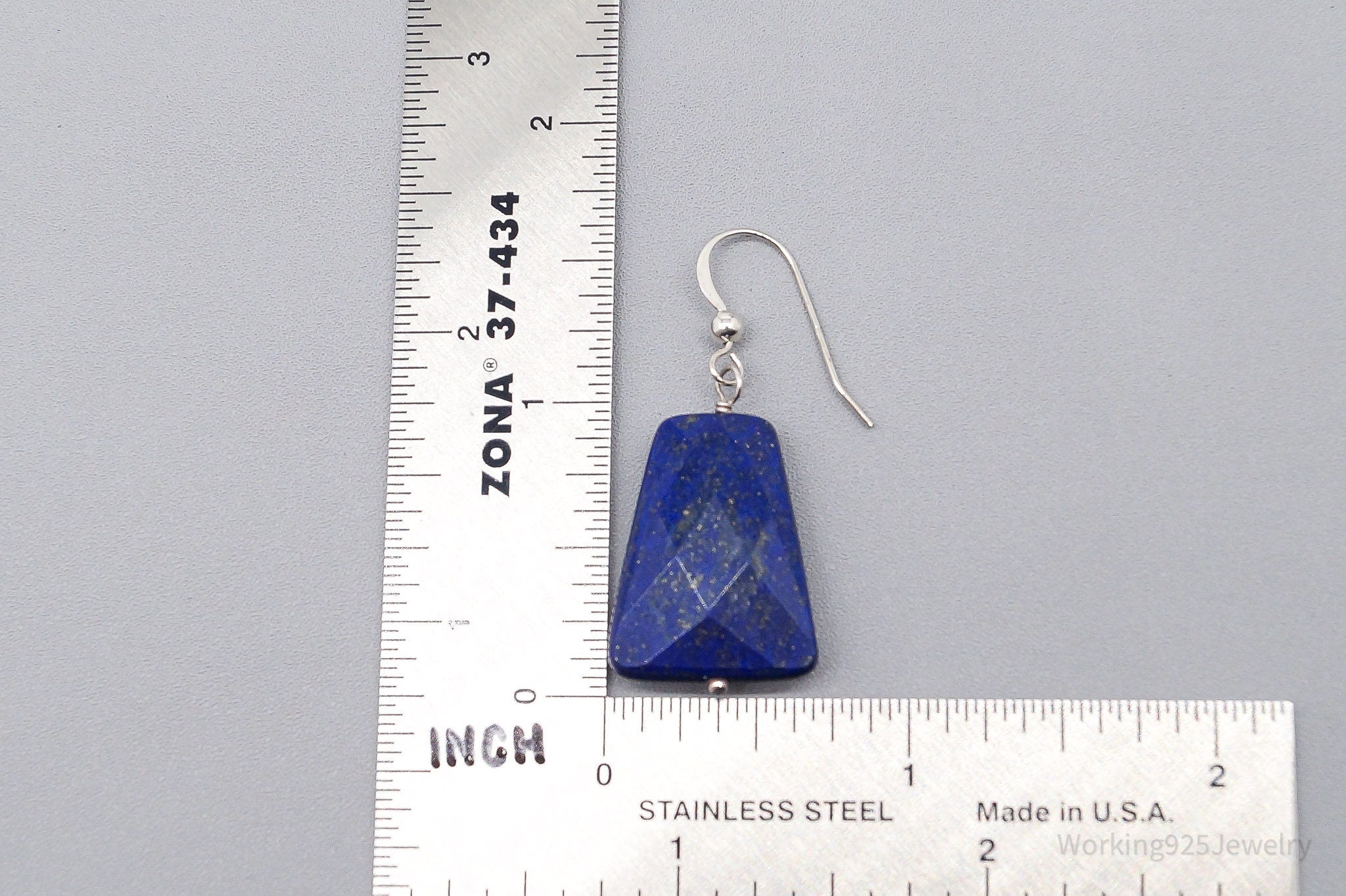 Vintage Desert Rose Trading Co Large Lapis Lazuli Sterling Silver Earrings