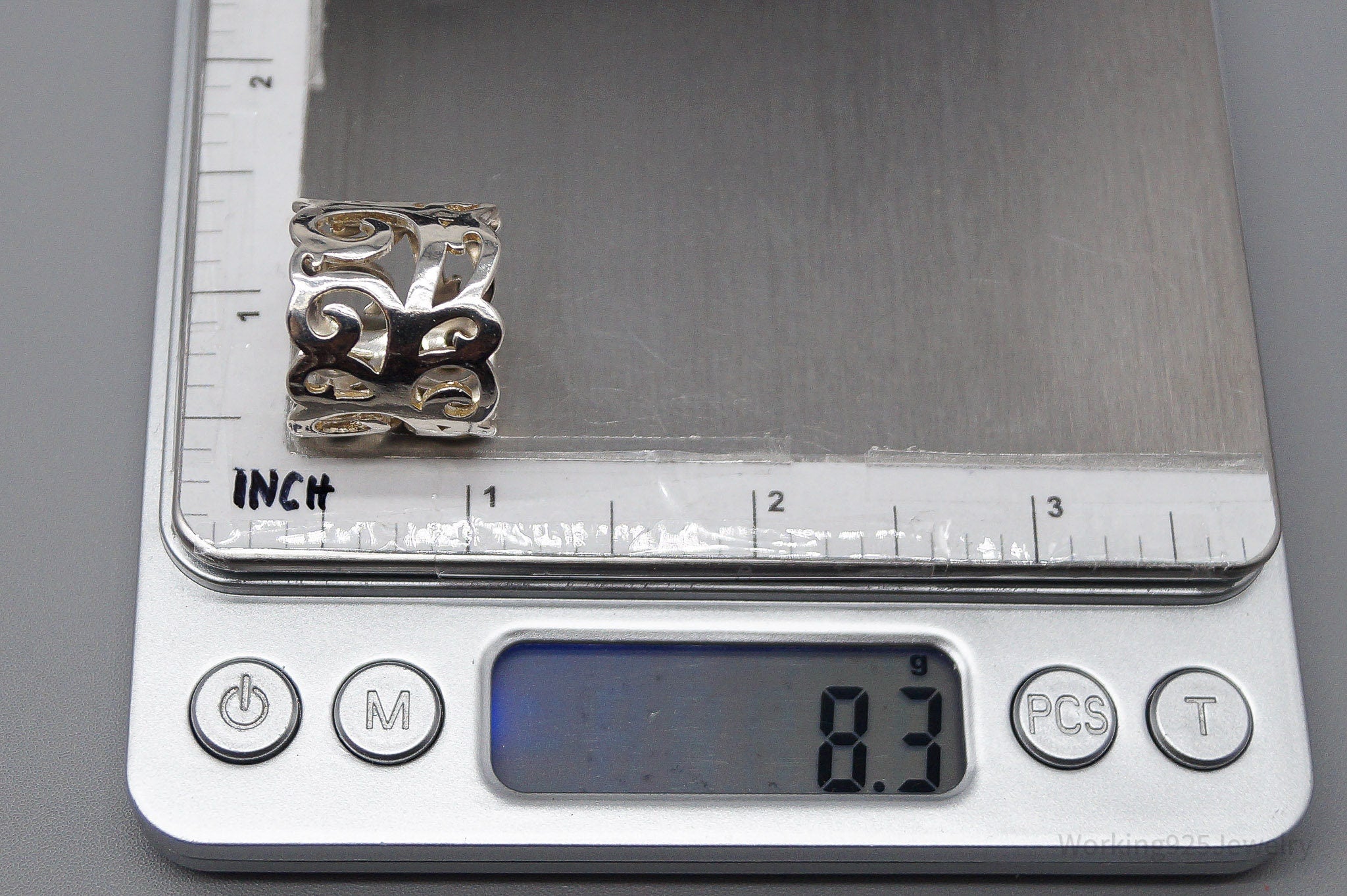 Vintage Designer Silpada Retired "Eden" Sterling Silver Ring - Size 7.75