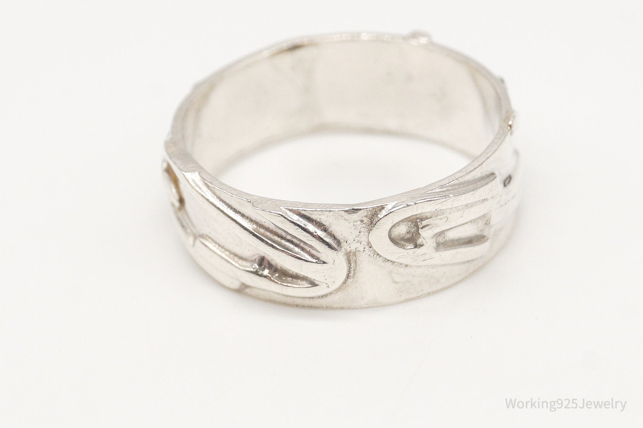 Vintage Sterling Silver Band Ring - Size 7