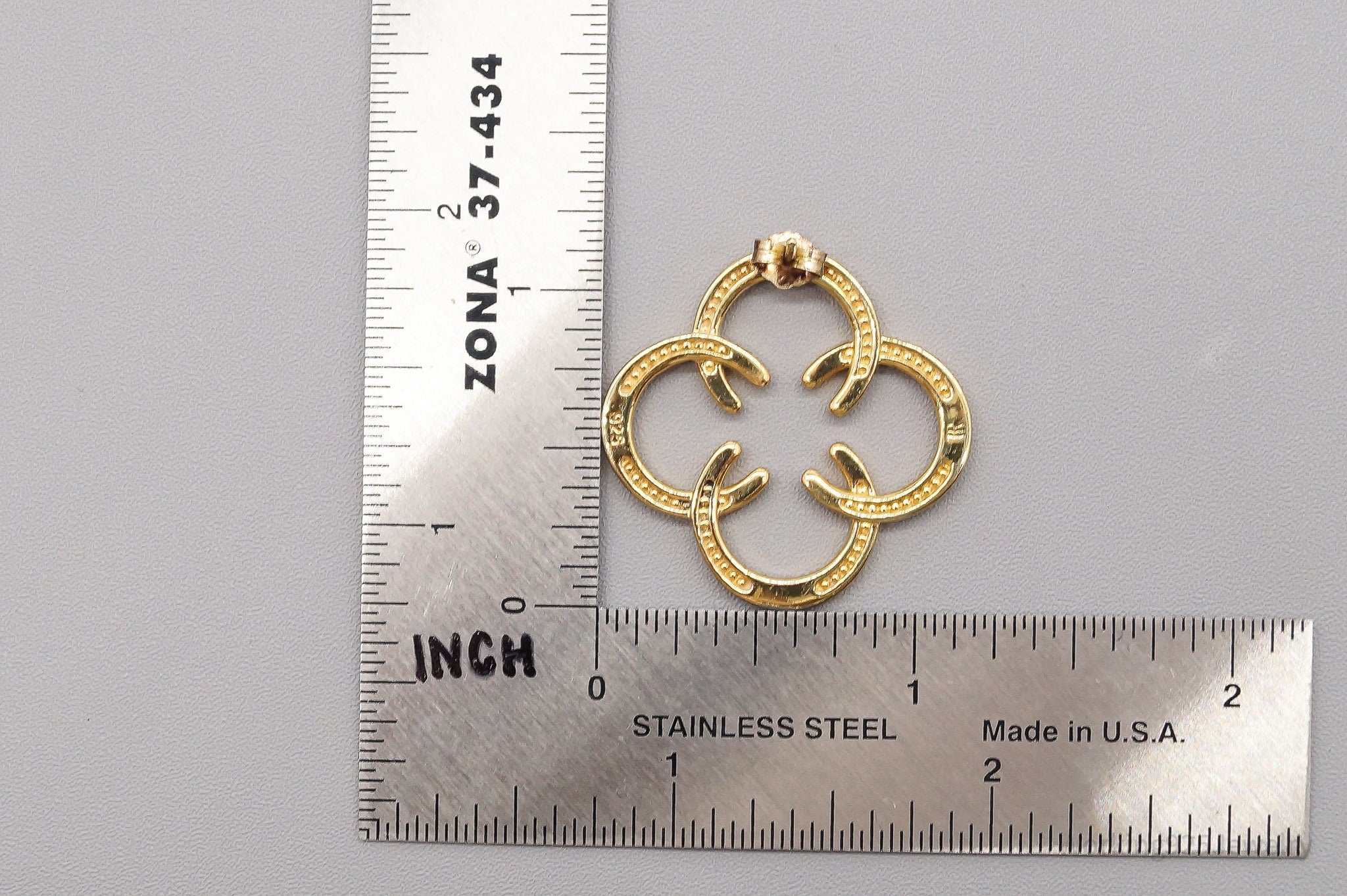 Designer Horseshoes 18K Yellow Gold Over Sterling Silver Earrings