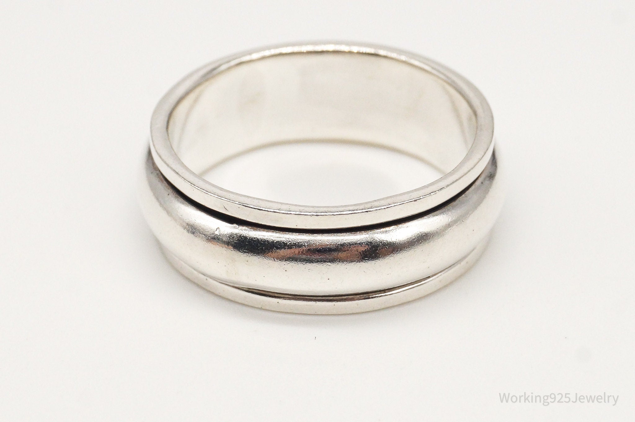 Vintage Sterling Silver Spinner Ring - Size 11.75