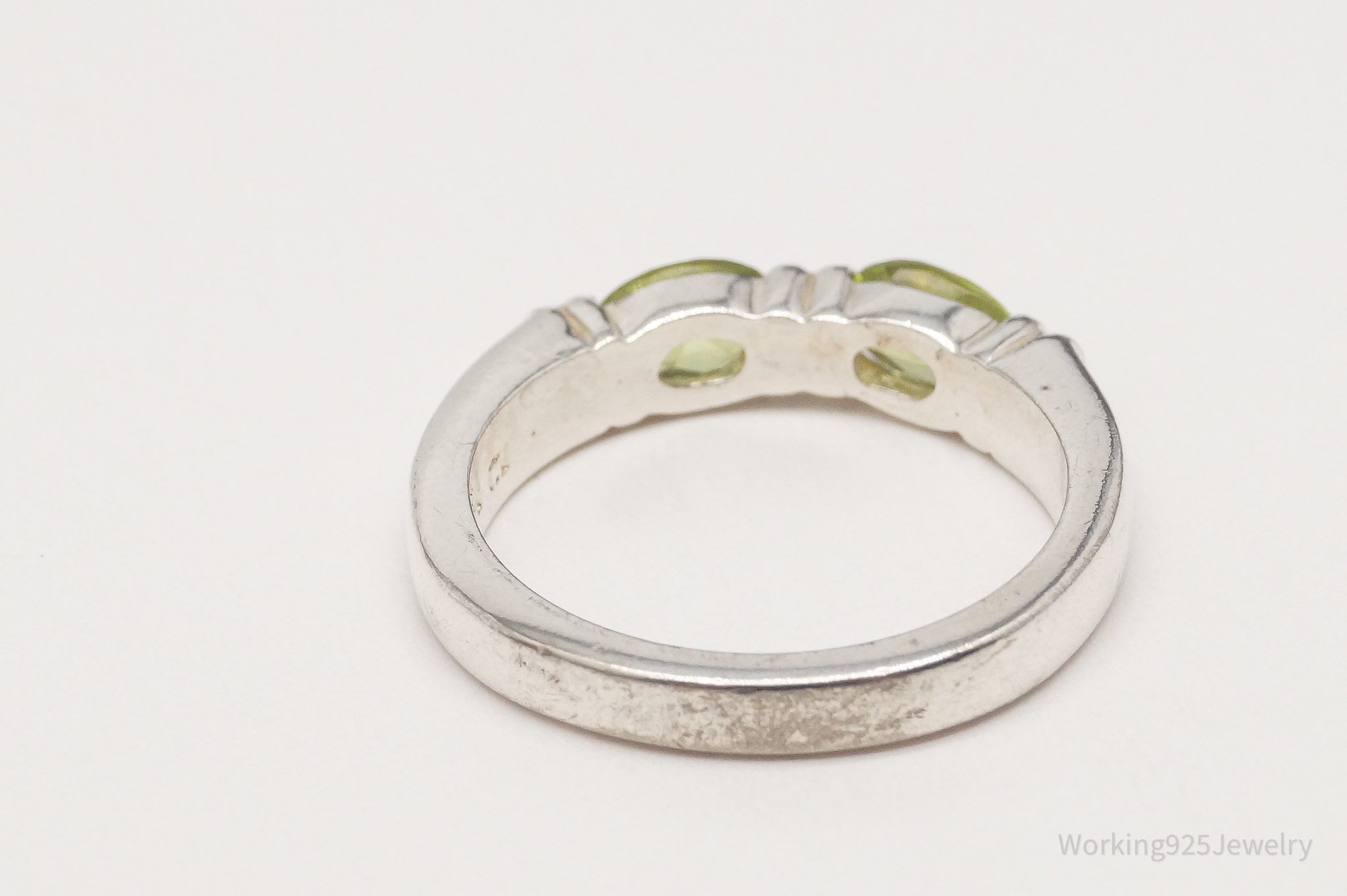 Vintage Peridot Sterling Silver Ring - Size 5.25