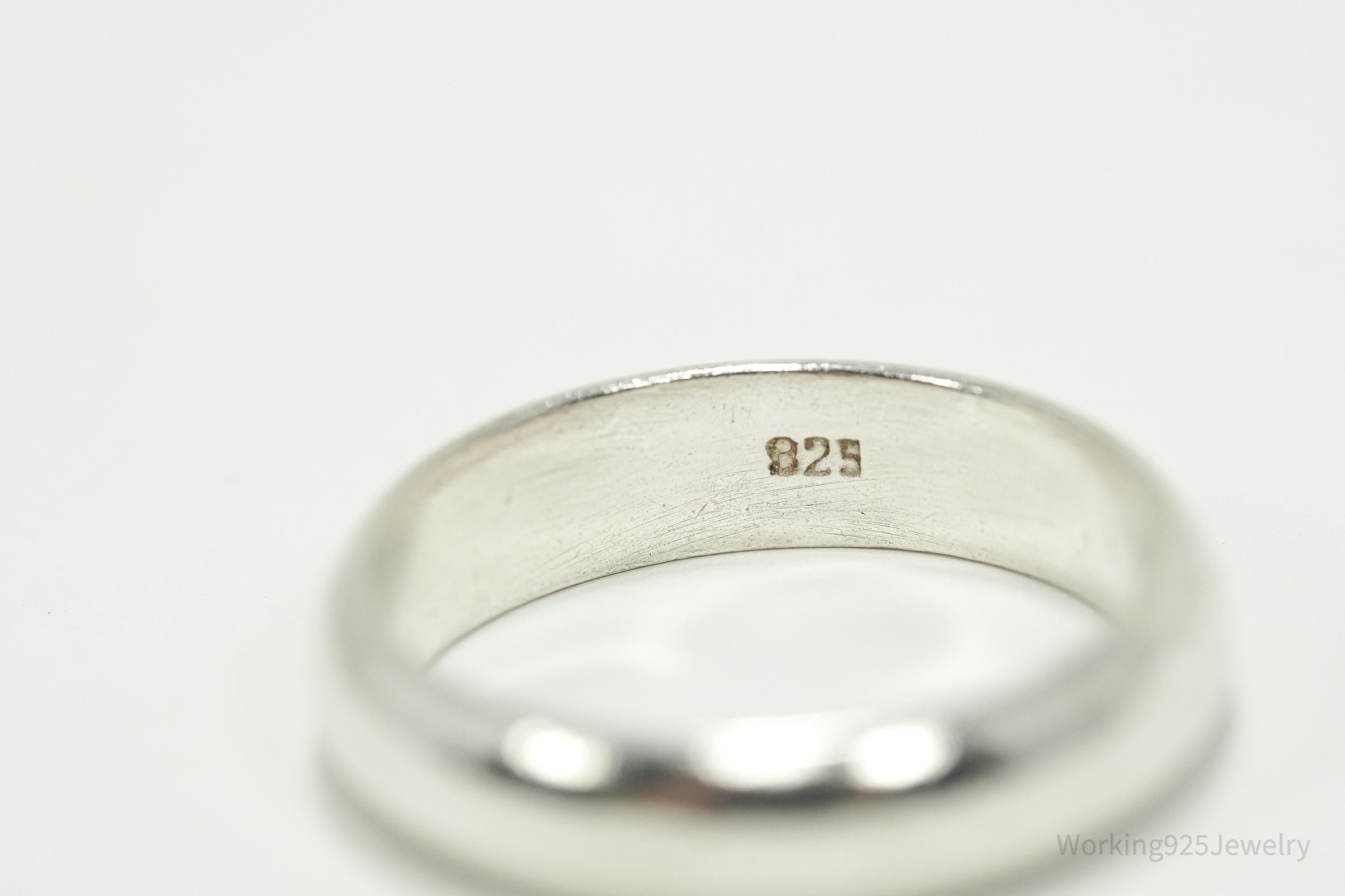 Vintage Sterling Silver Band Ring - Size 8.75