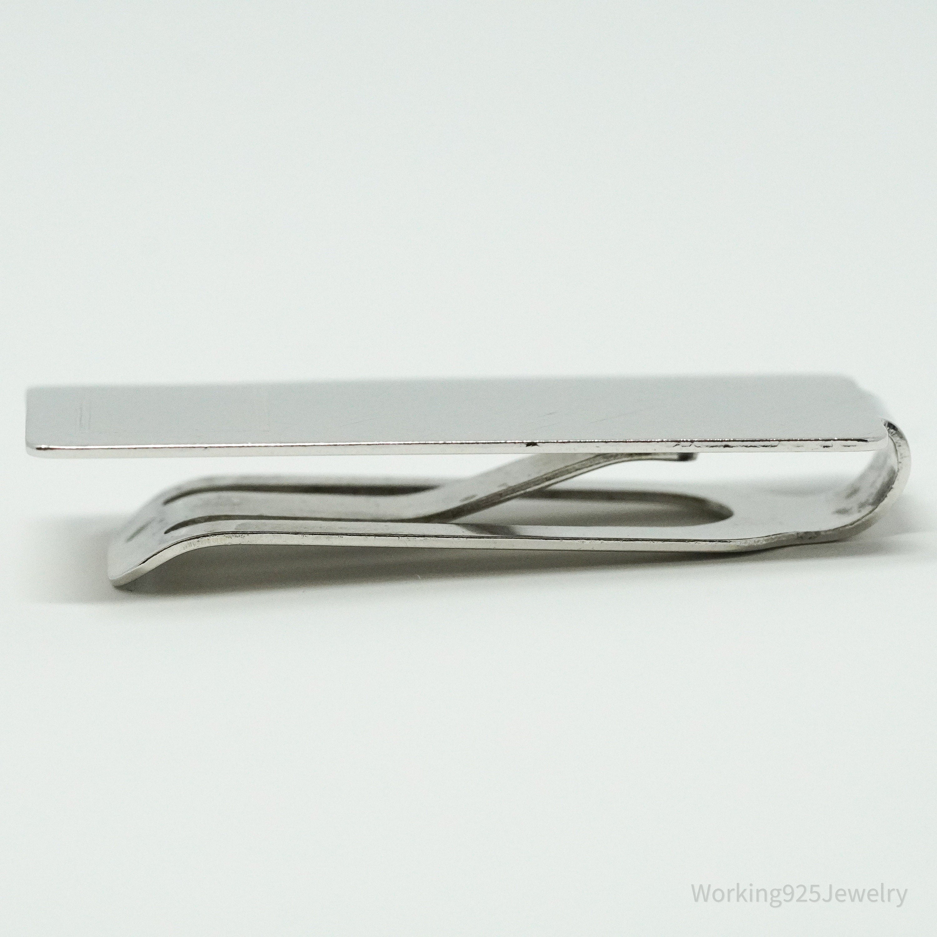 Vintage Designer Anson Sterling Silver Money Tie Money Clip