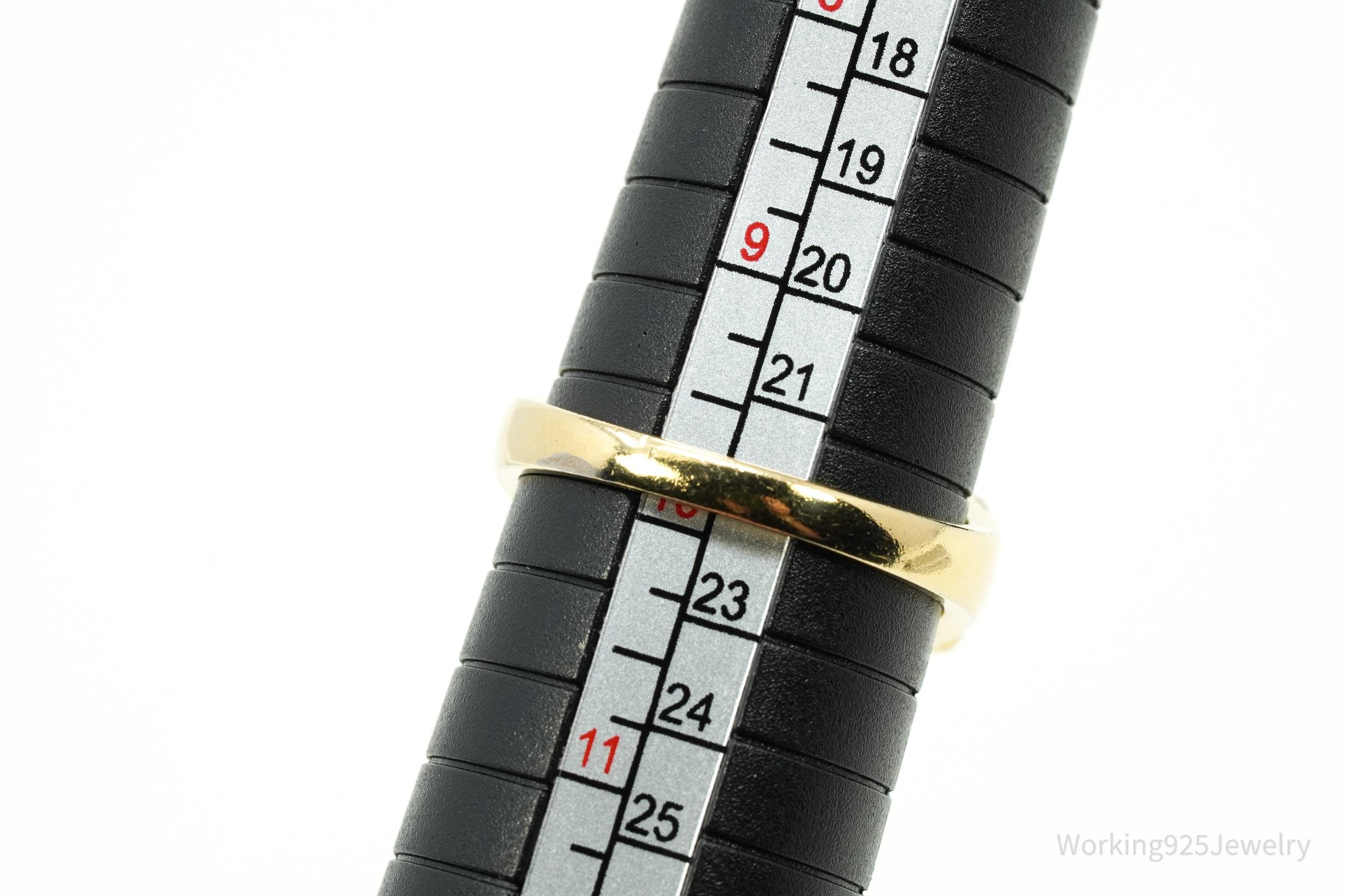 Designer Ross Simons Snowflake Obsidian Gold Over Sterling Silver Ring - SZ 9.75