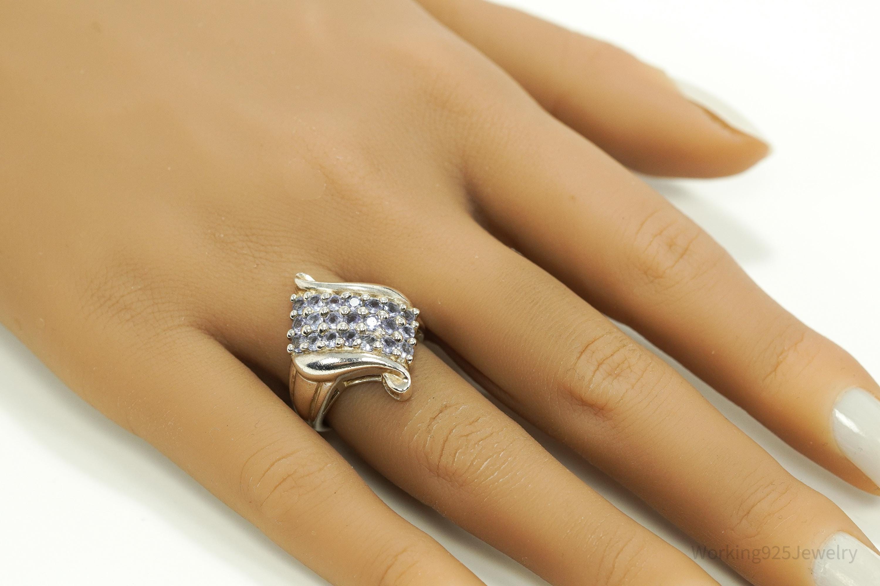 Vintage Tanzanite Sterling Silver Ring - Size 7.25