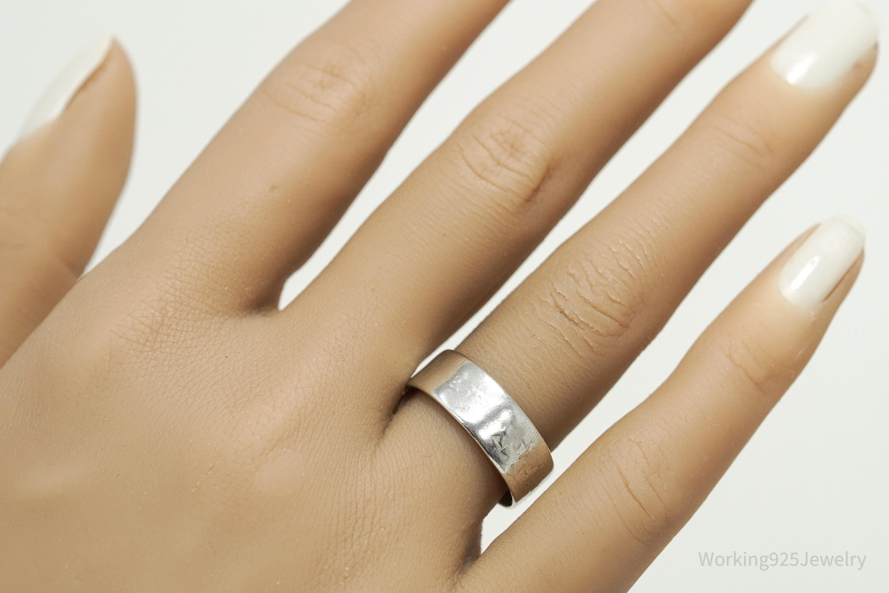 RARE Antique 1892 Gorham Sterling Silver Chicago Columbian Exposition Isabella Souvenir Ring Size 8.75