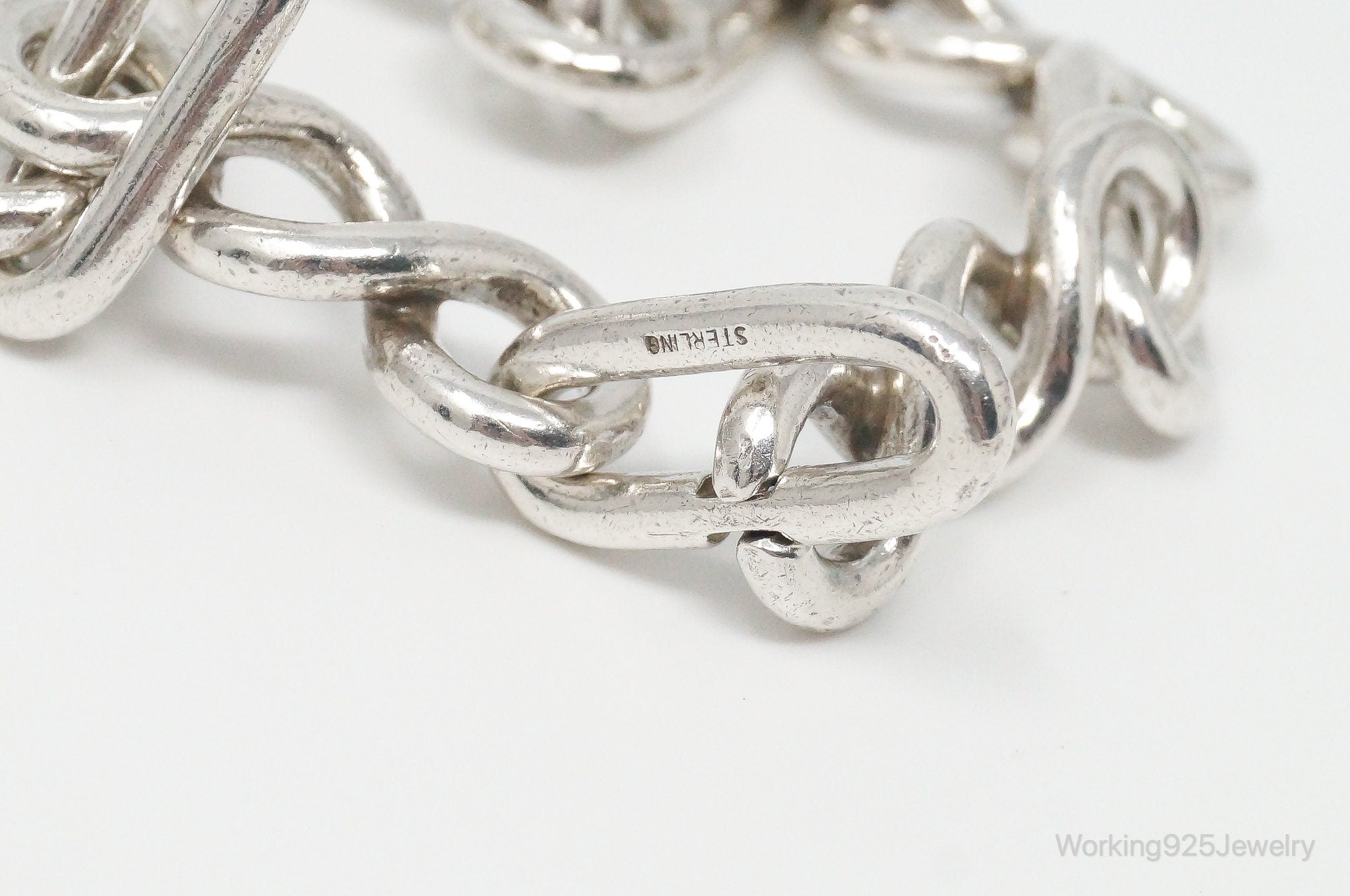 Vintage Sterling Silver Chain Link Bracelet