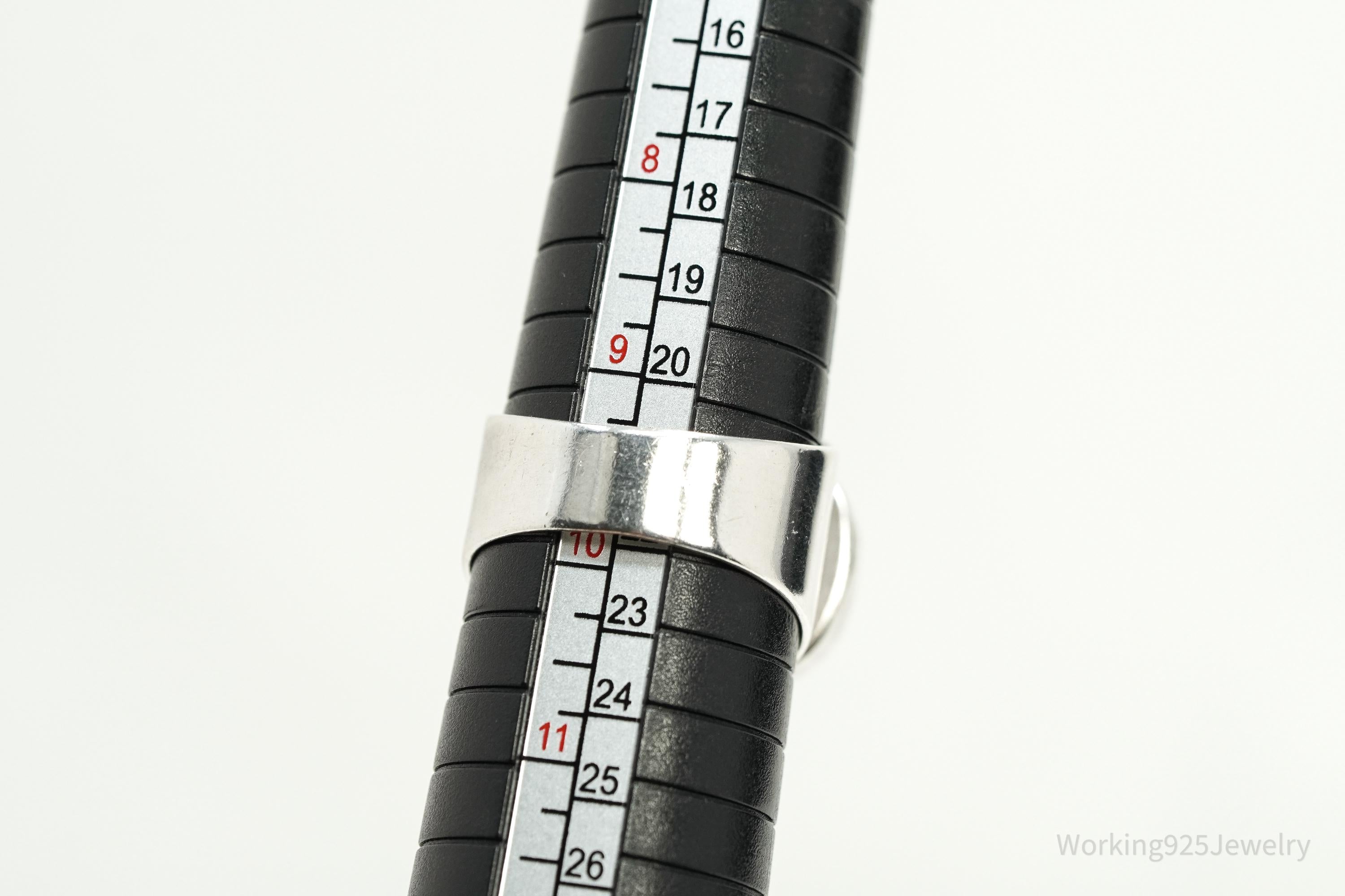 Vintage Designer Desert Rose Trading DTR Turquoise Sterling Silver Ring - 9.75