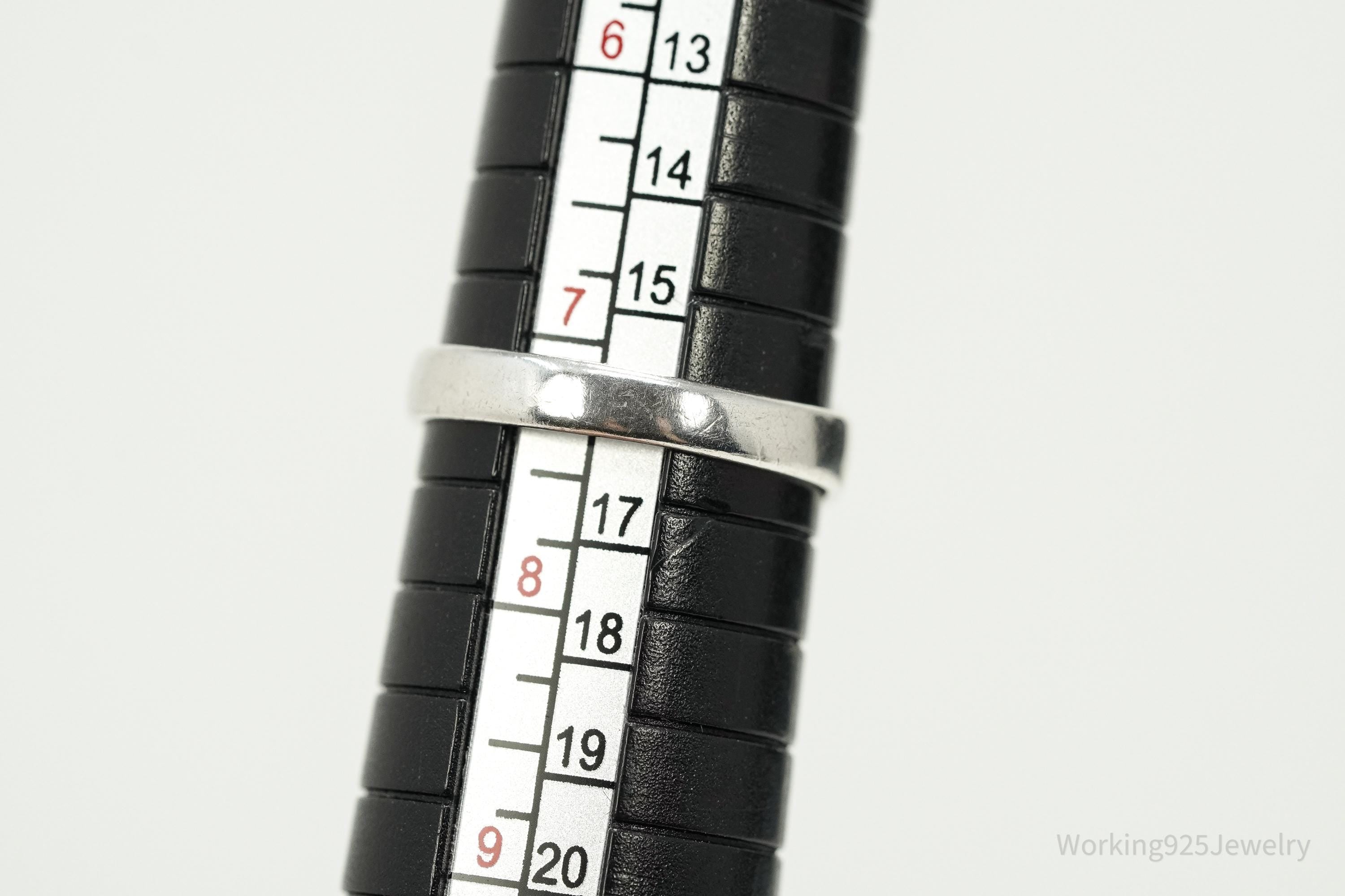 Vintage Om Symbol Sterling Silver Ring - Size 7.25