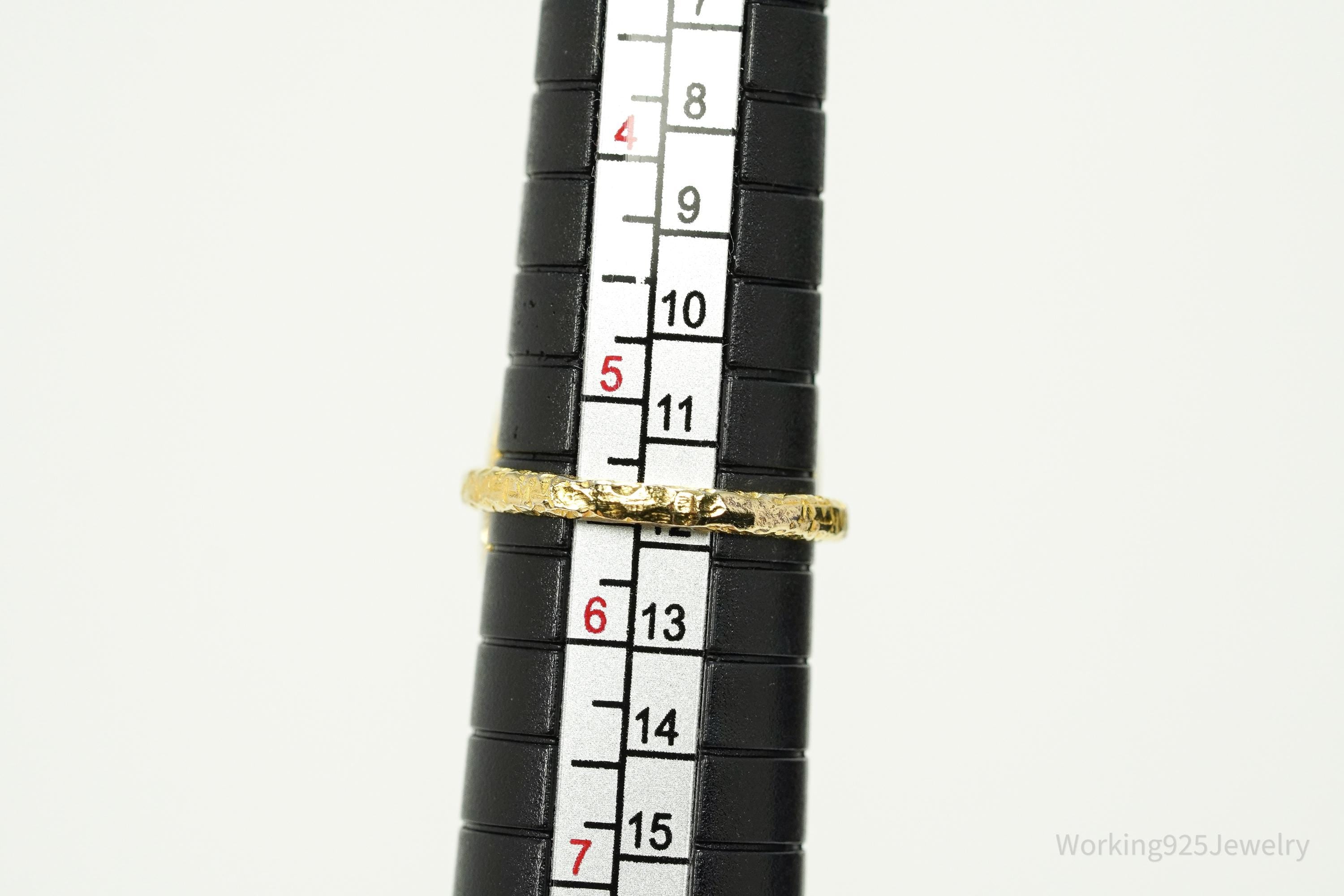 Vintage Purple Amethyst Gold Vermeil Sterling Silver Ring SZ 5.5