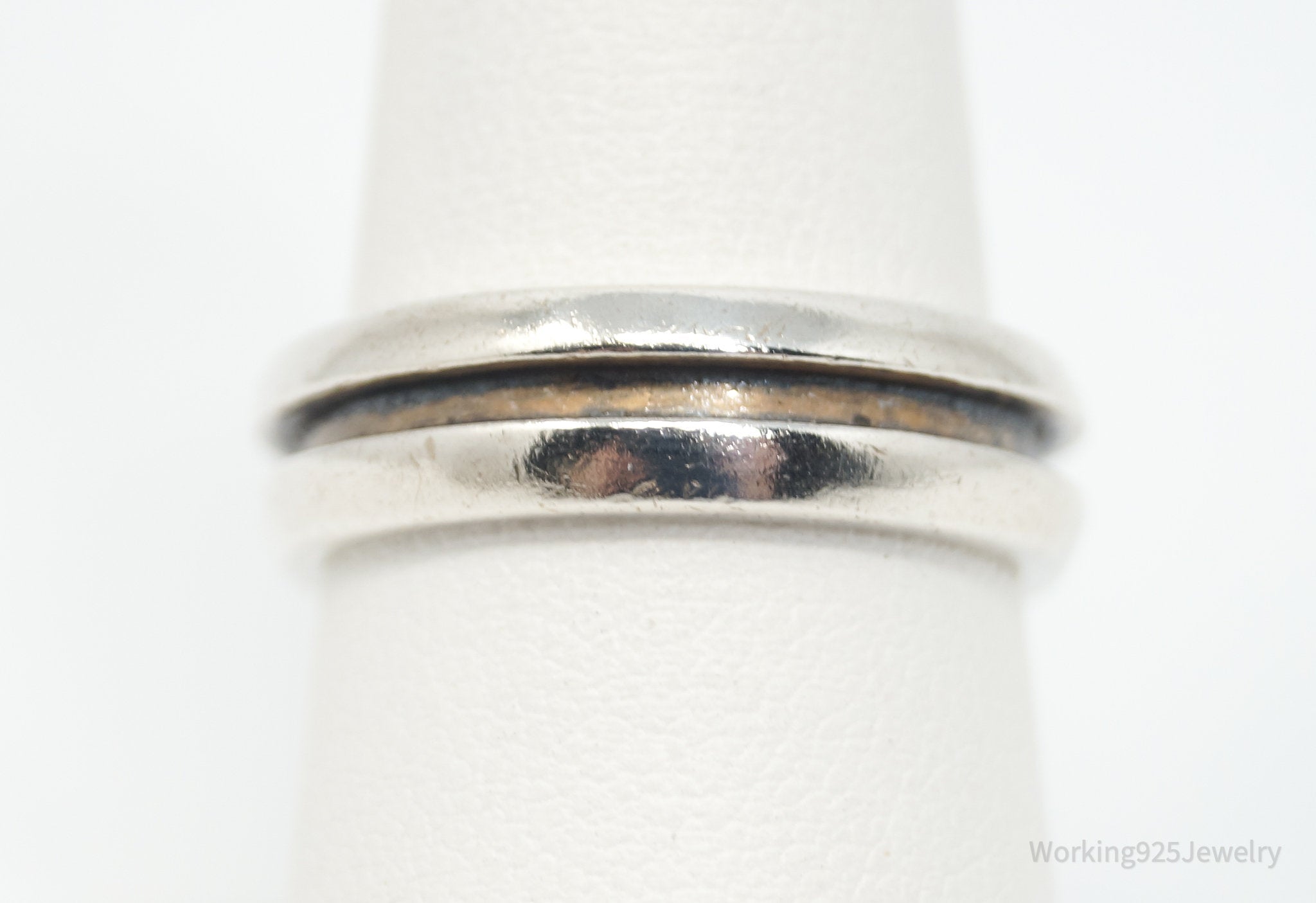 Vintage Mexico Sterling Silver Band Ring - Size 7.75