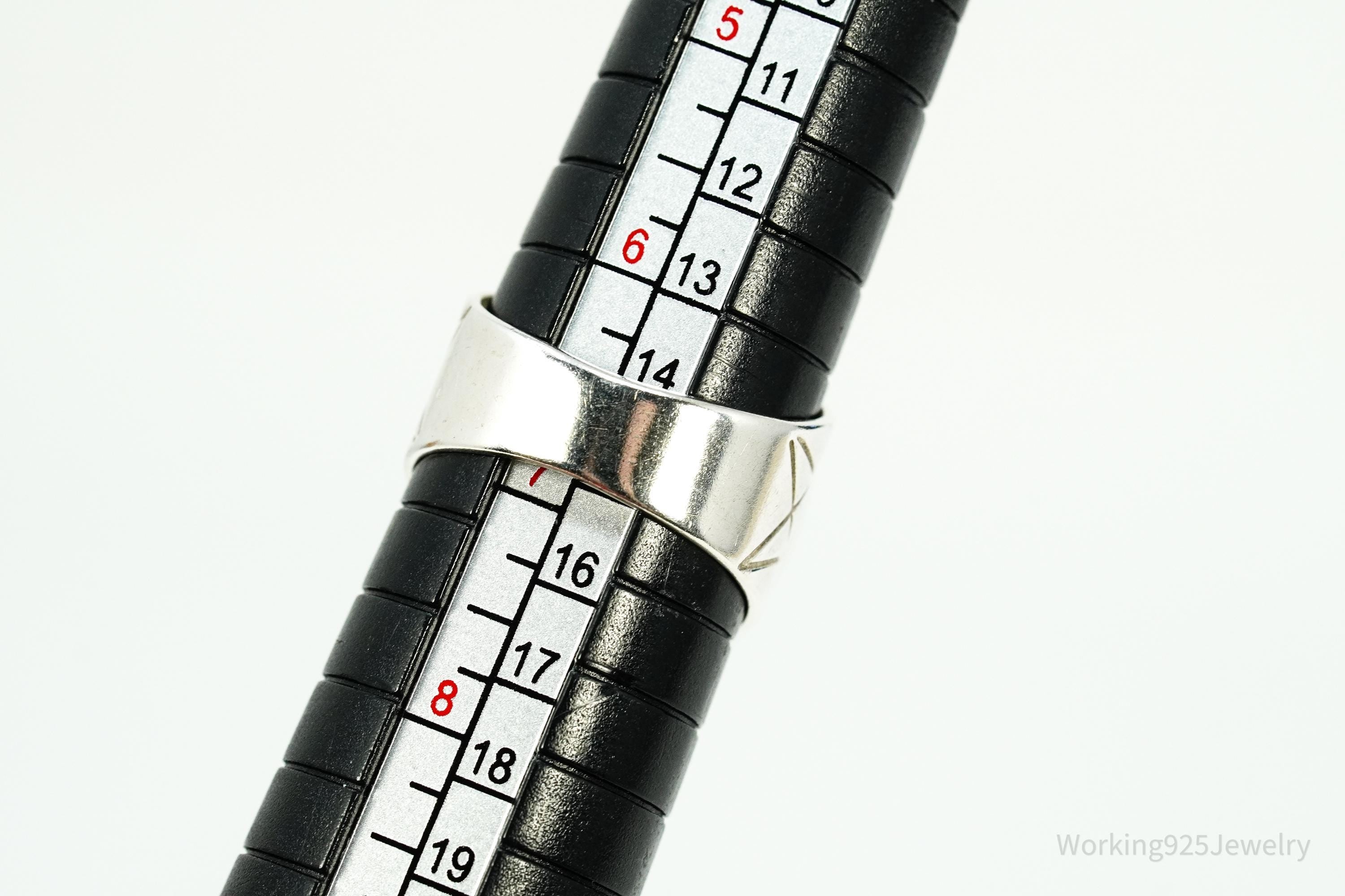 Vintage Desert Rose Trading Co Turquoise Sterling Silver Ring Size 6.75