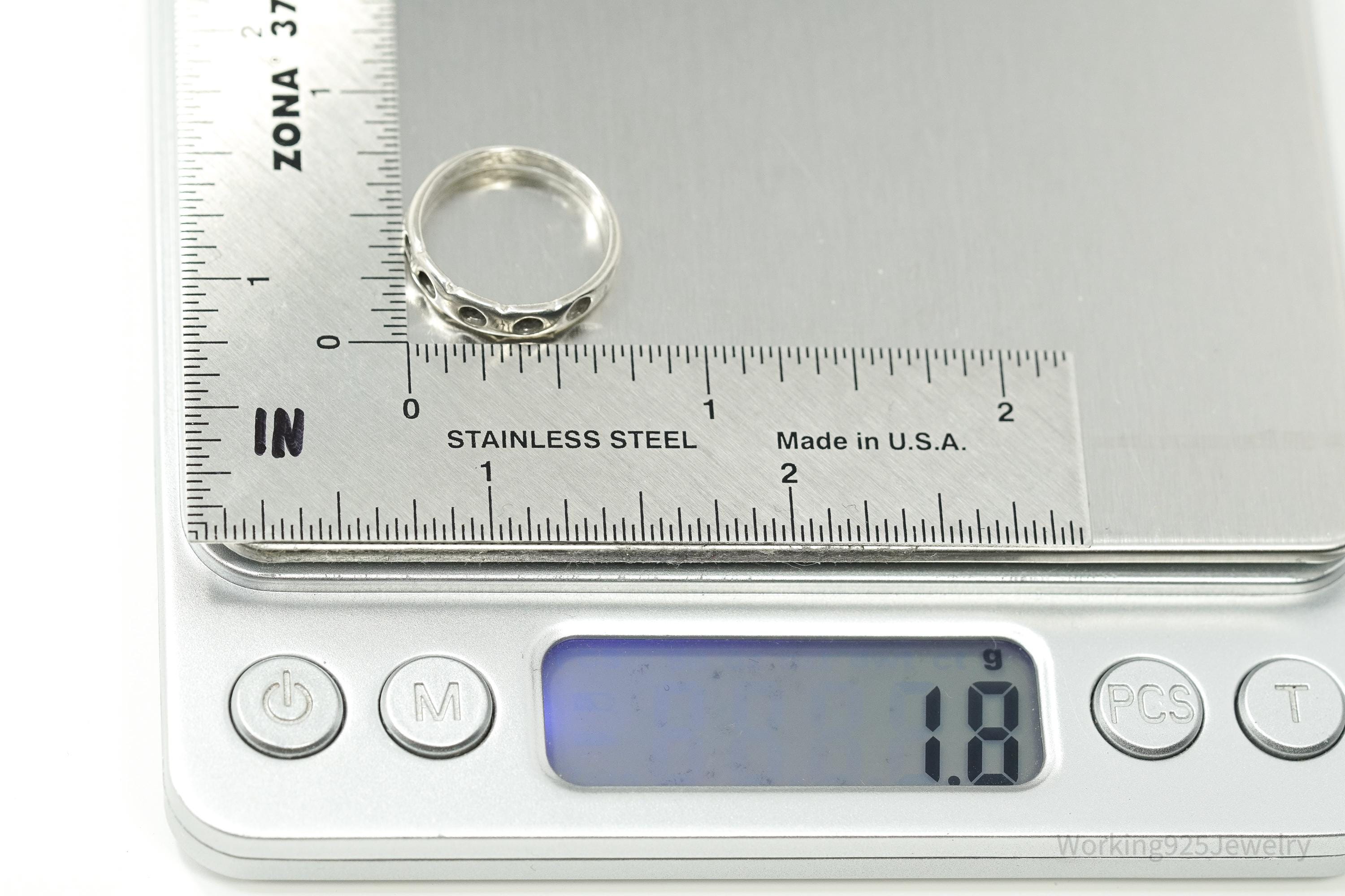 Antique Silver Band Ring - Size 5