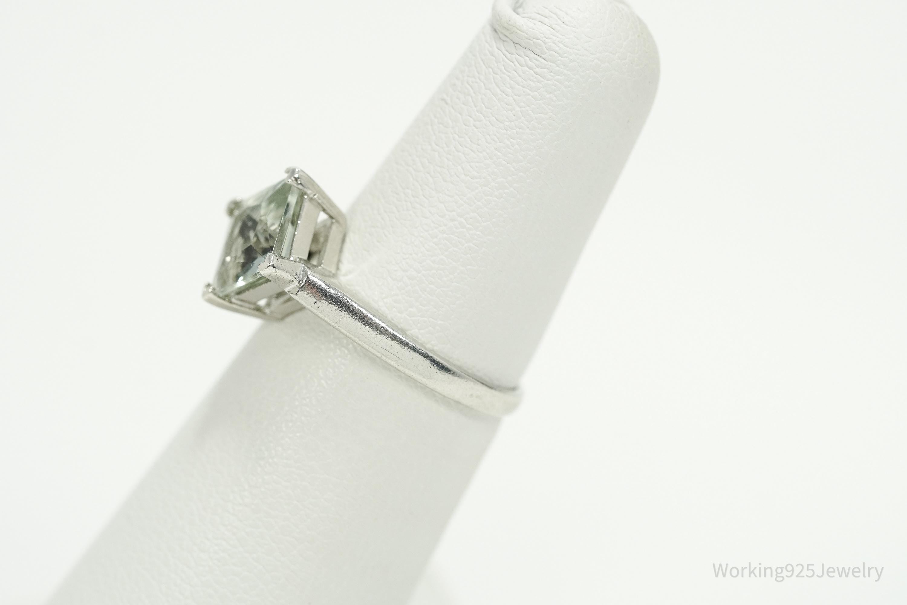 Vintage Prasiolite Sterling Silver Ring - Size 5