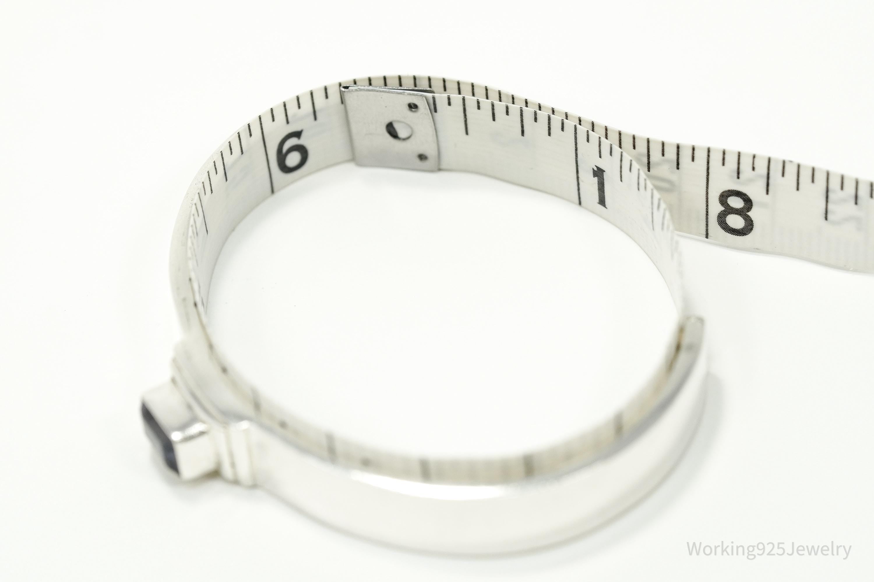 Vintage Baroni Designs Iolite Sterling Silver Cuff Bracelet 6 3/8"