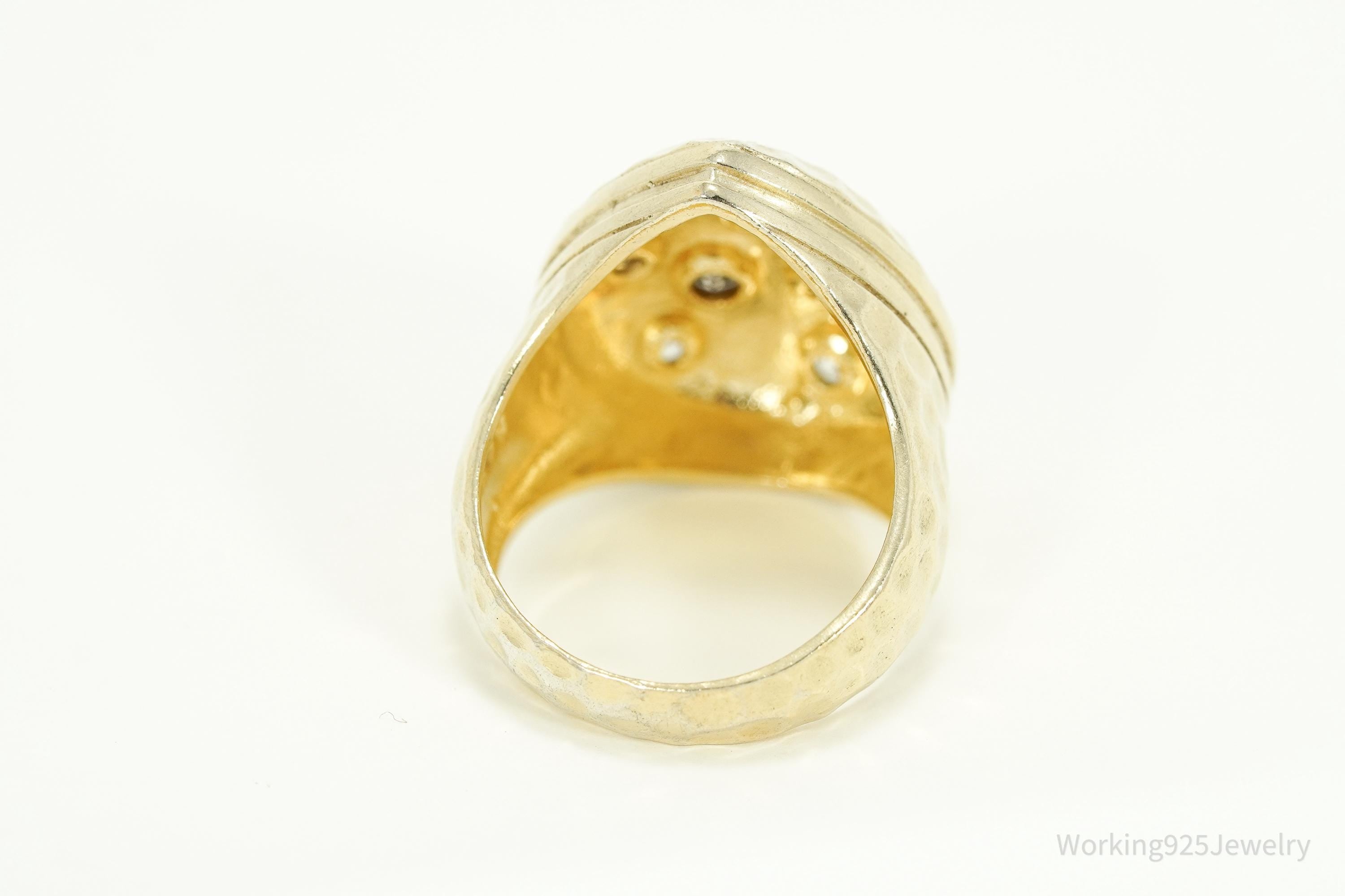 VTG Ross Simons Cubic Zirconia Gold Over Sterling Silver Ring Size 7.25