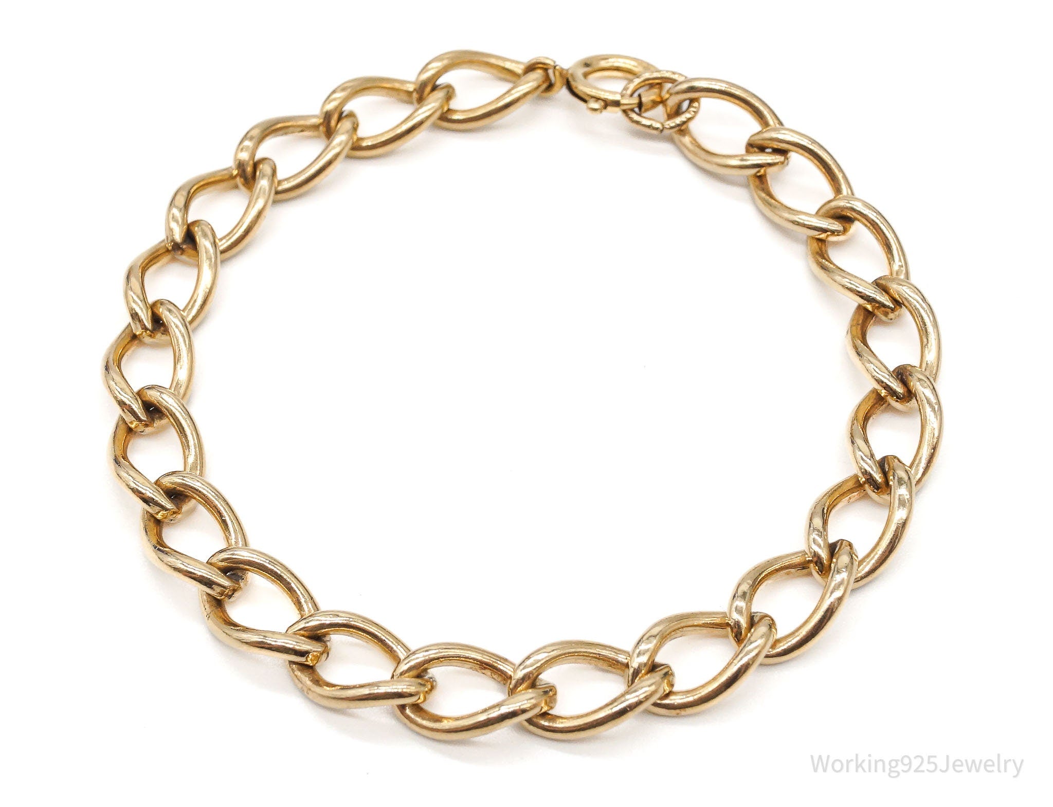 Vintage Retro 1960s 1/20 12K Gold Filled Curb Links Bracelet