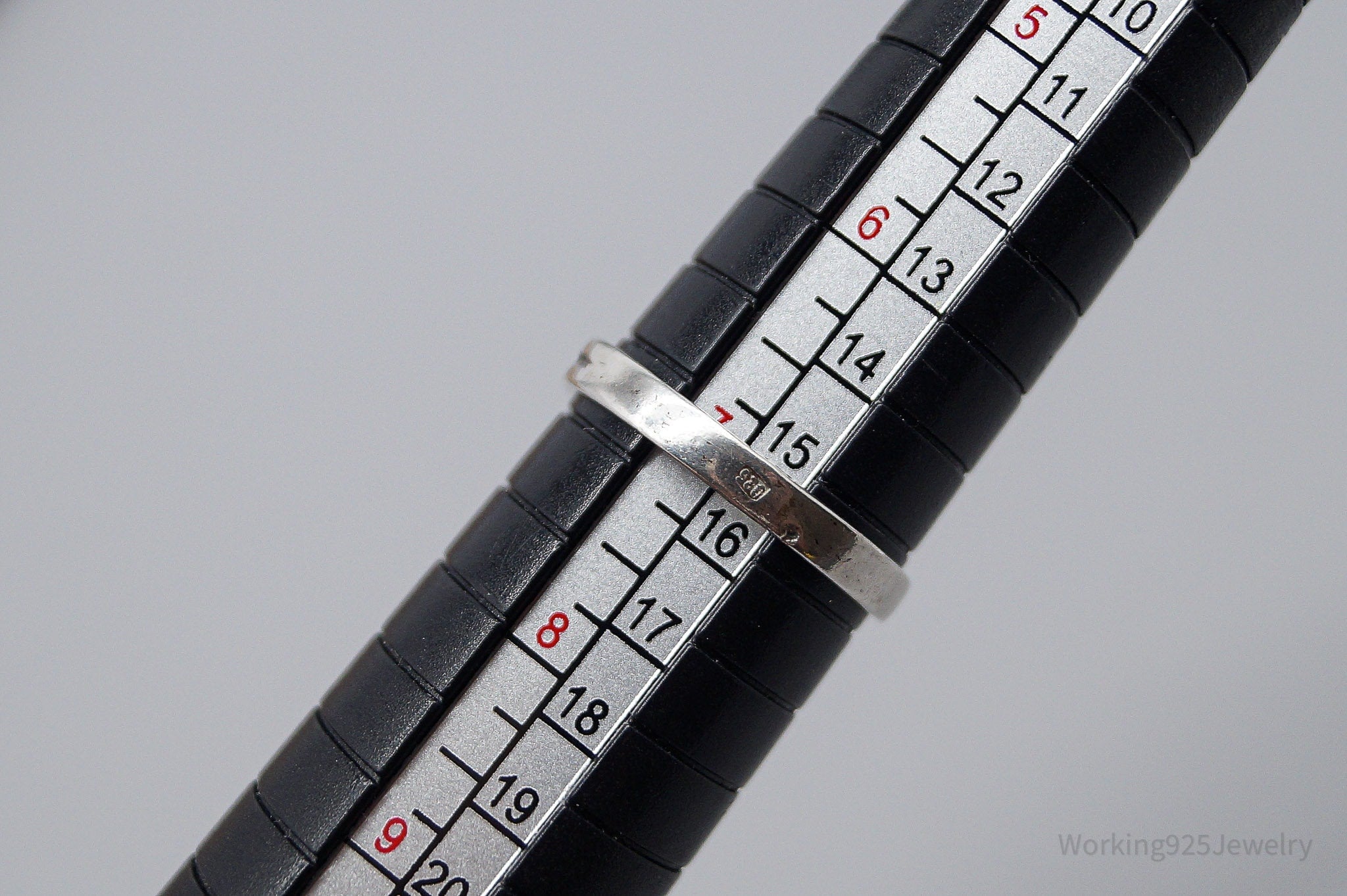 Vintage Amber Sterling Silver Ring - Size 7