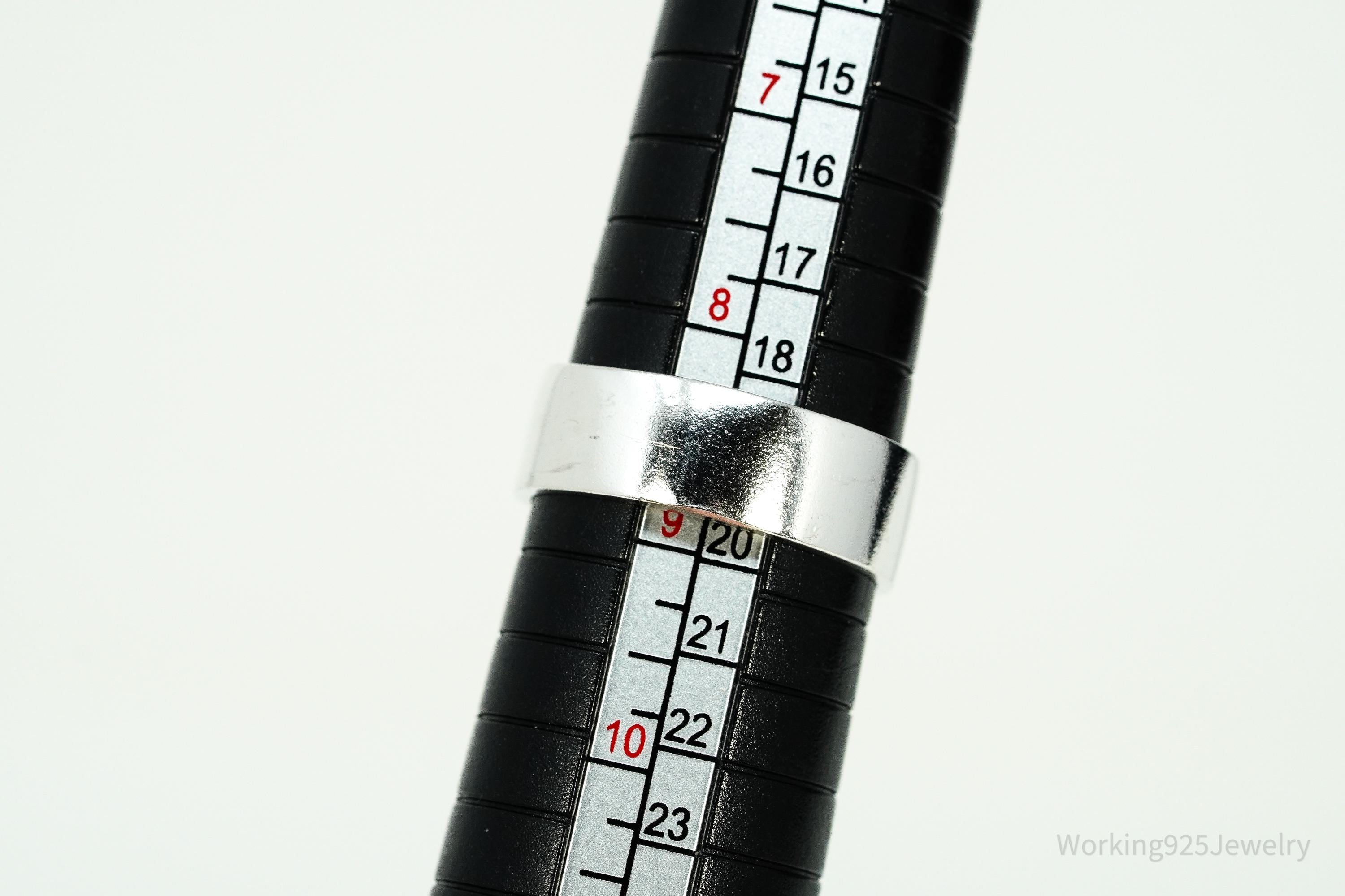 Vintage Opal Sterling Silver Band Ring - Size 8.75