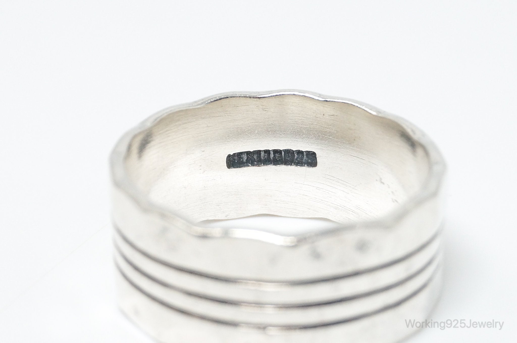 Vintage Mexico Sterling Silver Band Ring - Size 14.5