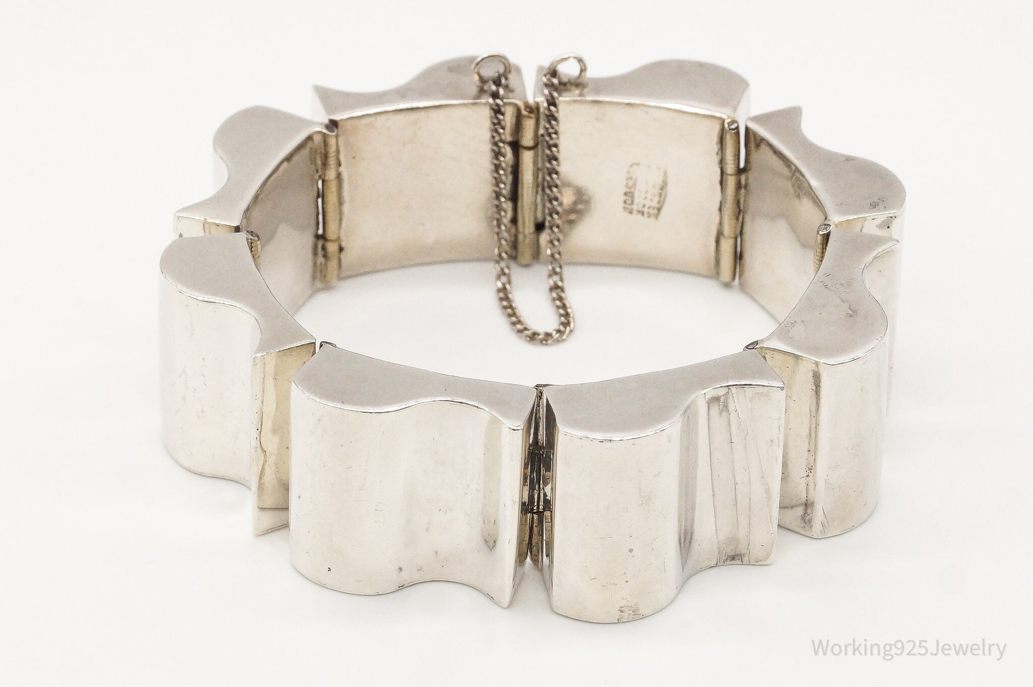 Vintage Mexico Modernist Sterling Silver Bracelet