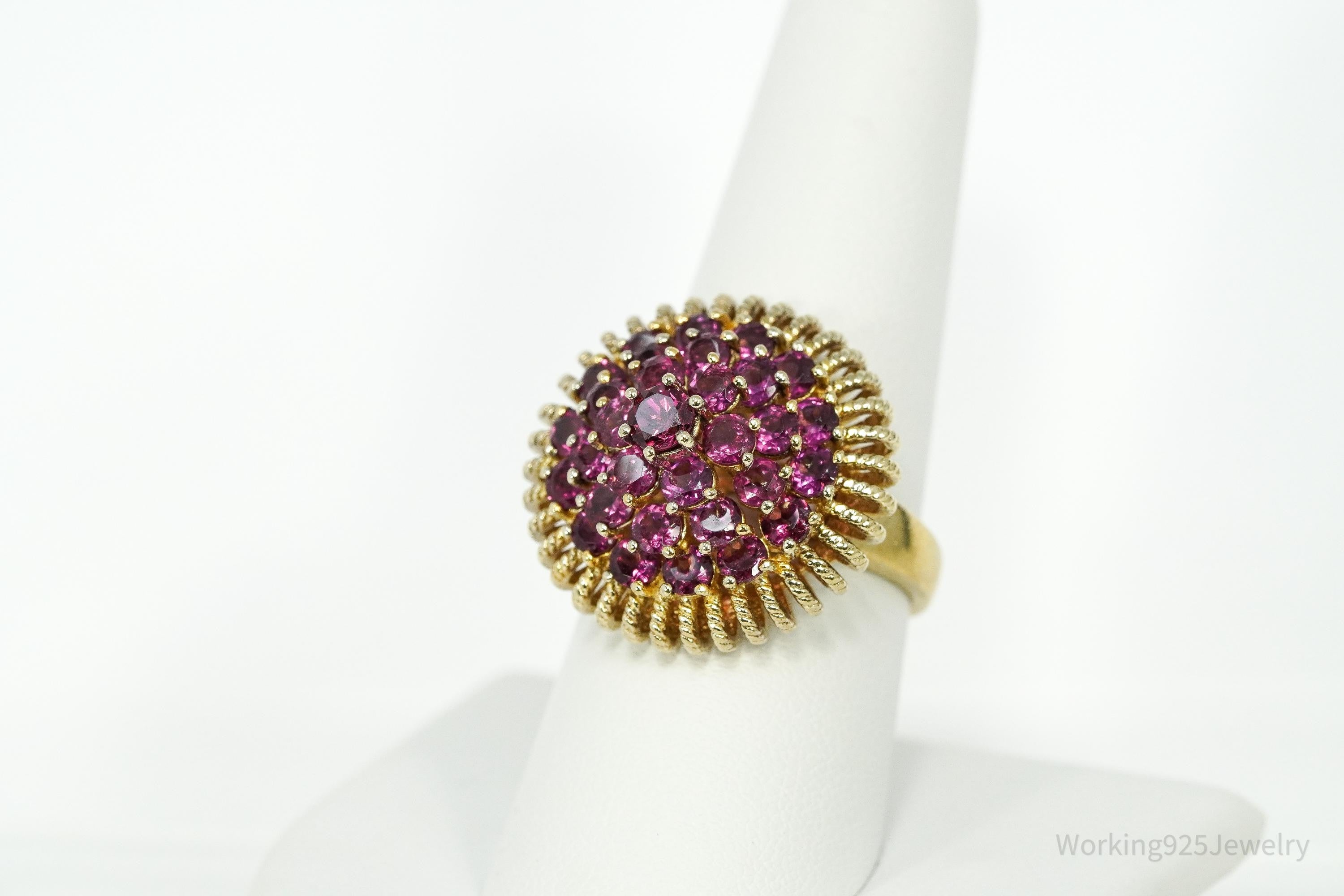 Pink Tourmaline 18K Yellow Gold Over Sterling Silver Ring - Size 8.25