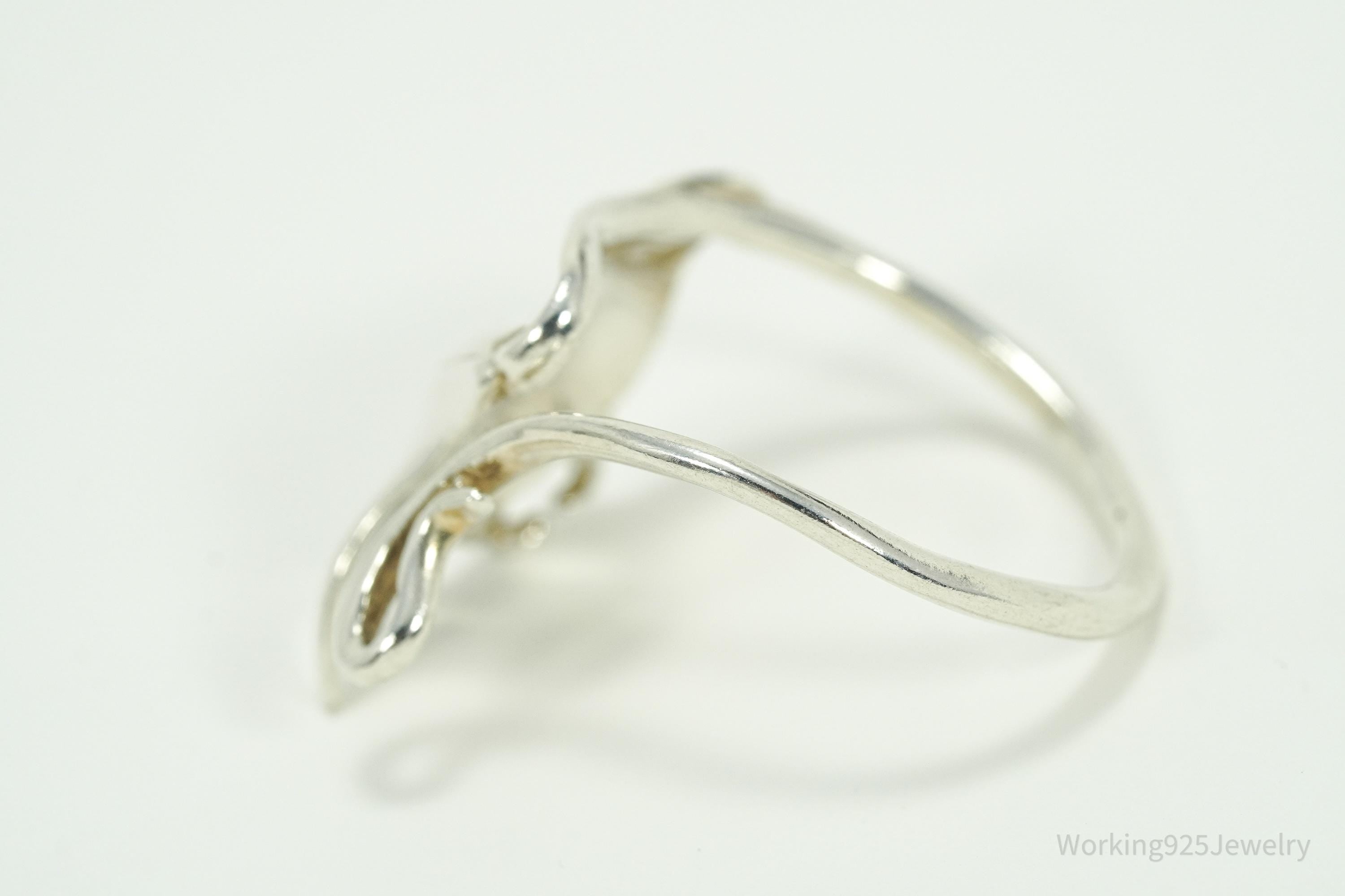 Vintage Stingray Sterling Silver Wrap Ring - Size 12