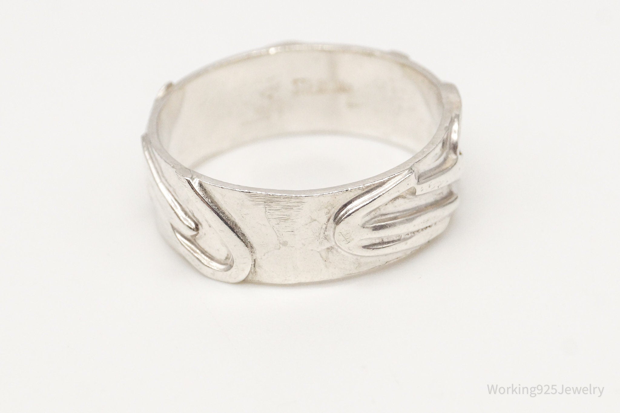 Vintage Sterling Silver Band Ring - Size 7