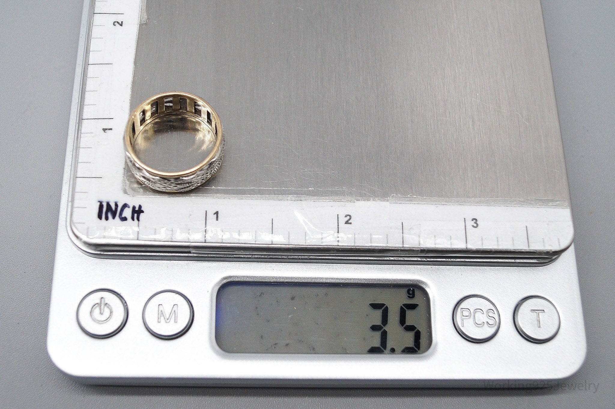 Vintage Vargas Mfg. Co. 10K Gold Filled Sterling Silver Band Ring - Size 5.75