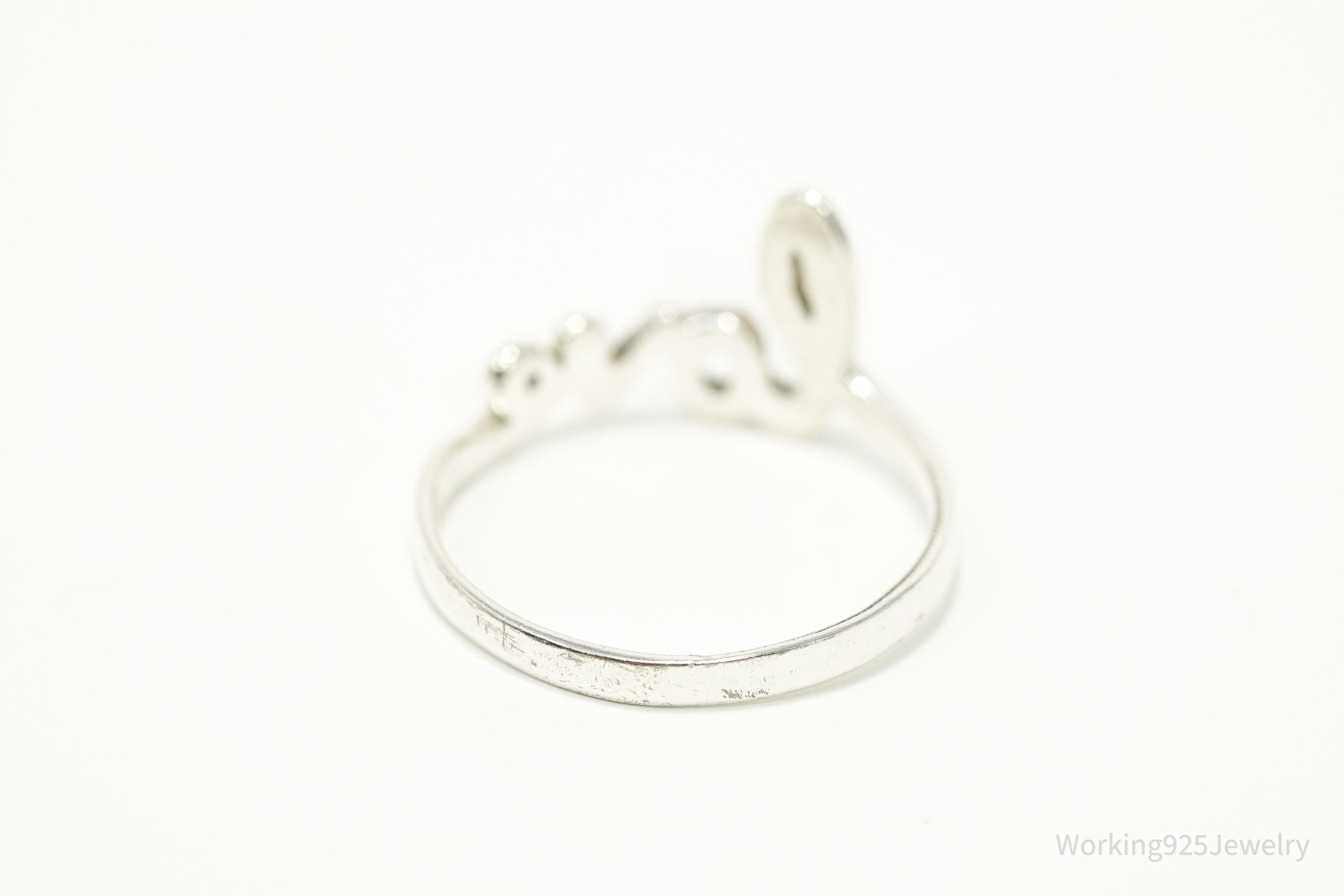 Vintage Cursive "Love" Sterling Silver Ring - Size 8.75