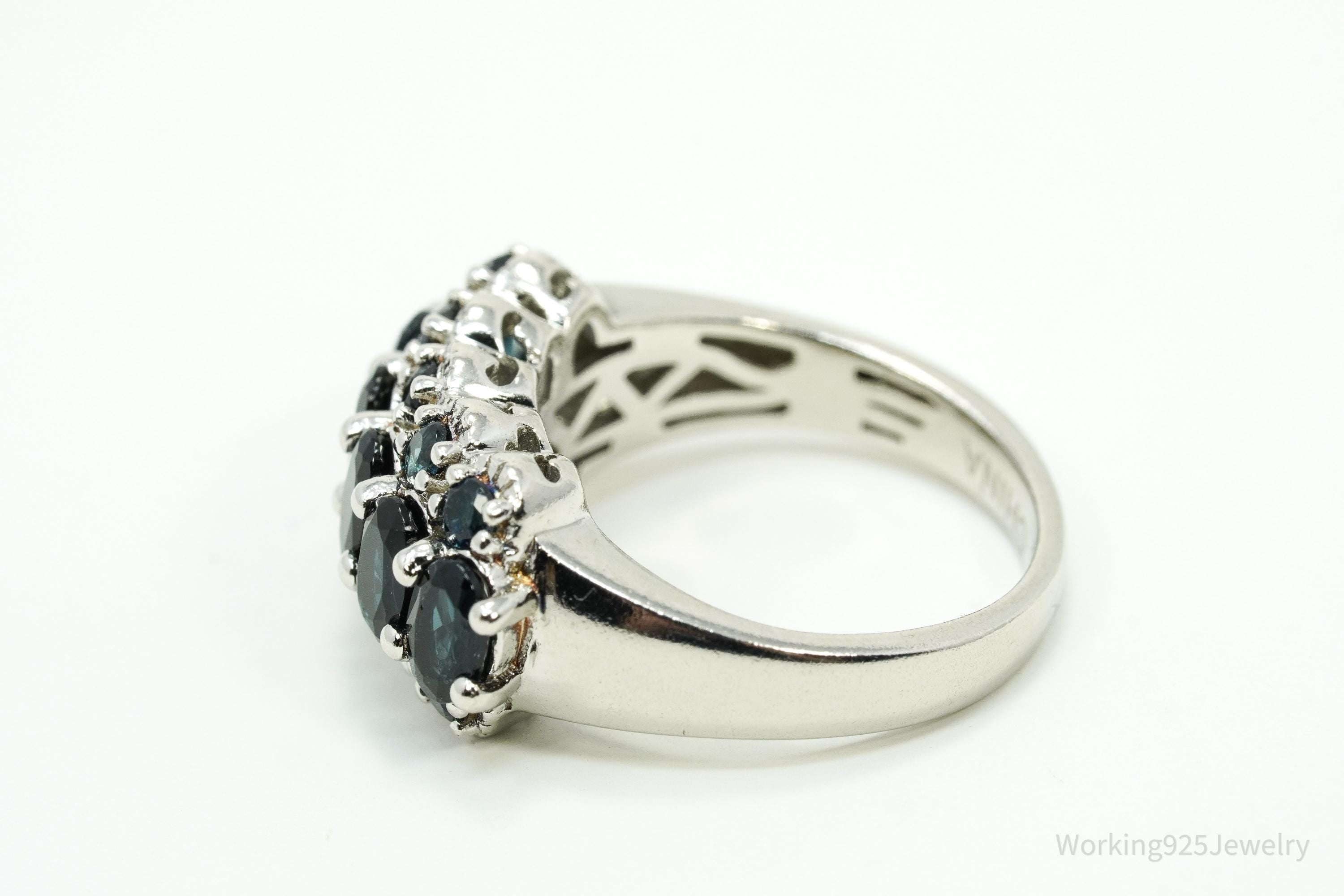 Vintage London Blue Topaz Sterling Silver Ring - Size 4.25