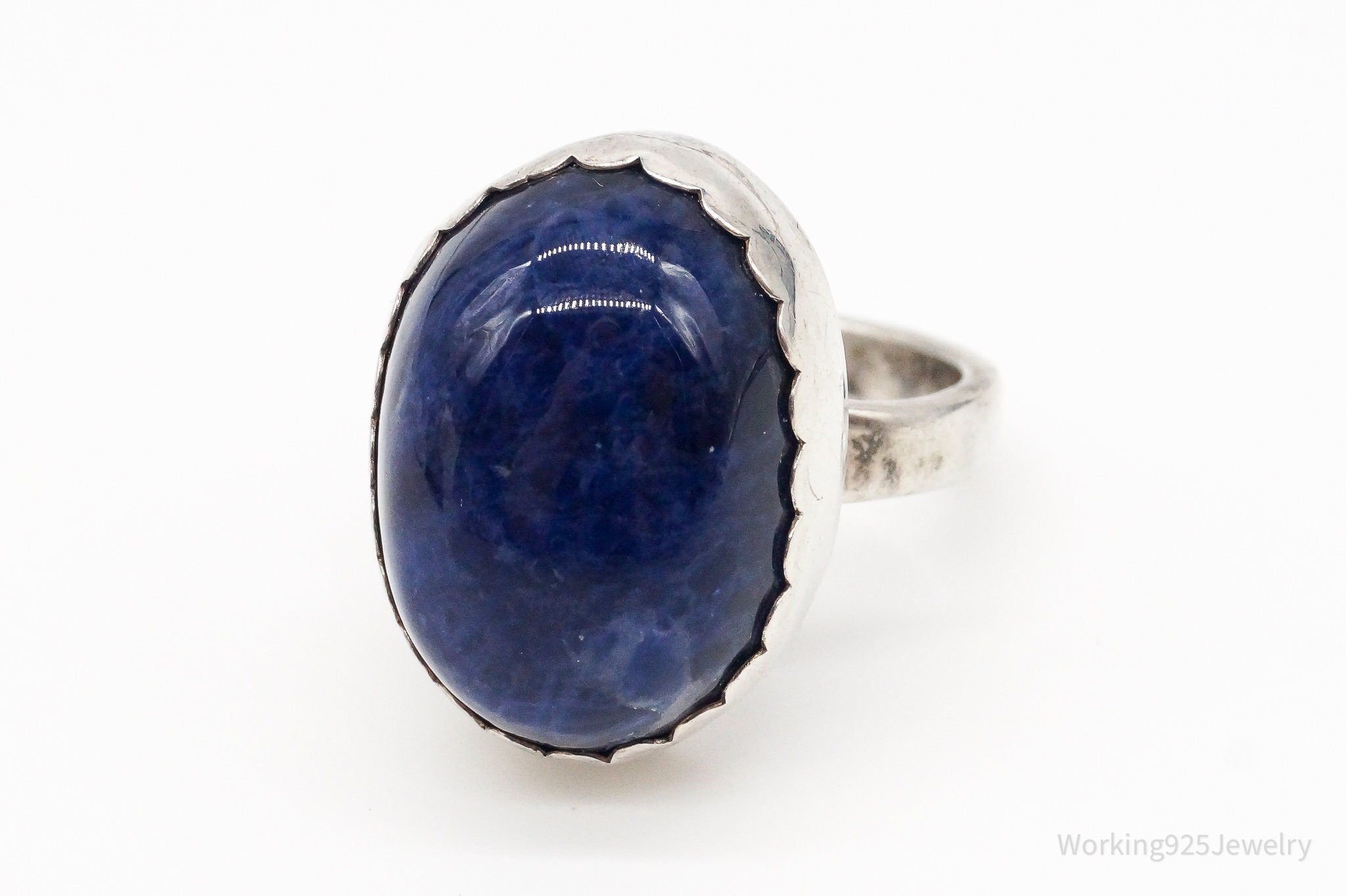 Vintage Sodalite Sterling Silver Ring - Size 5.75