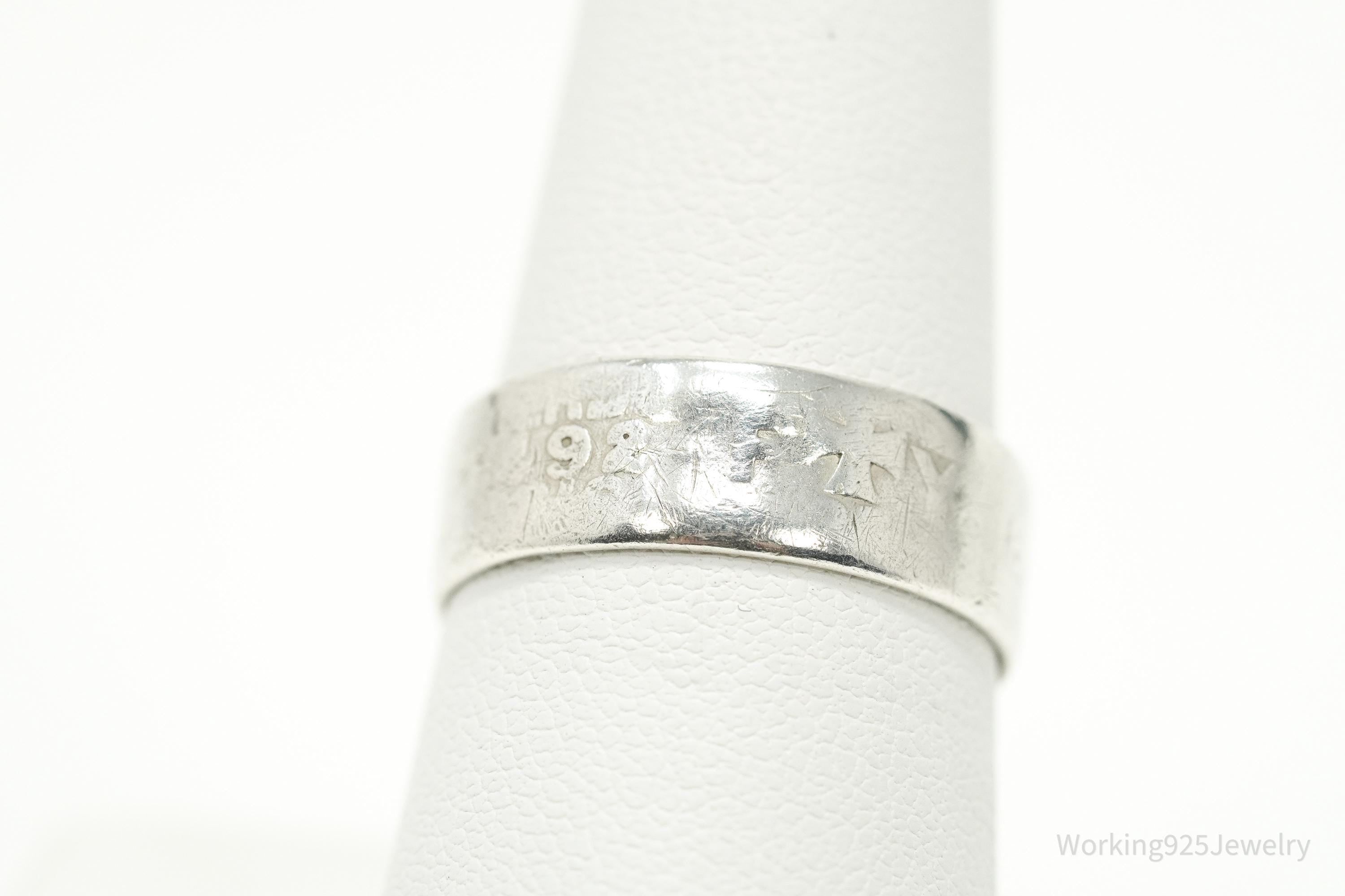 RARE Antique 1892 Gorham Sterling Silver Chicago Columbian Exposition Isabella Souvenir Ring Size 8.75