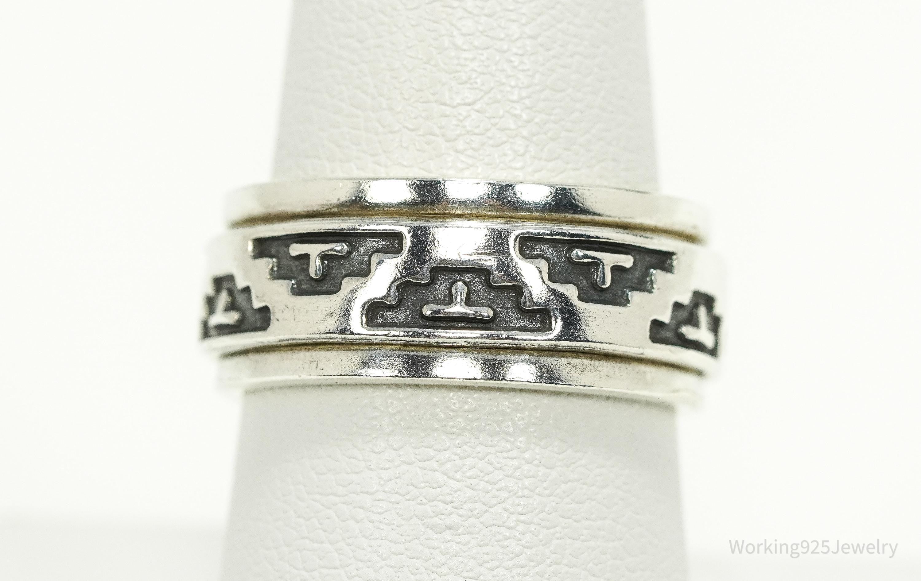 Vintage 950 Silver Spinner Band Ring - Size 8.25