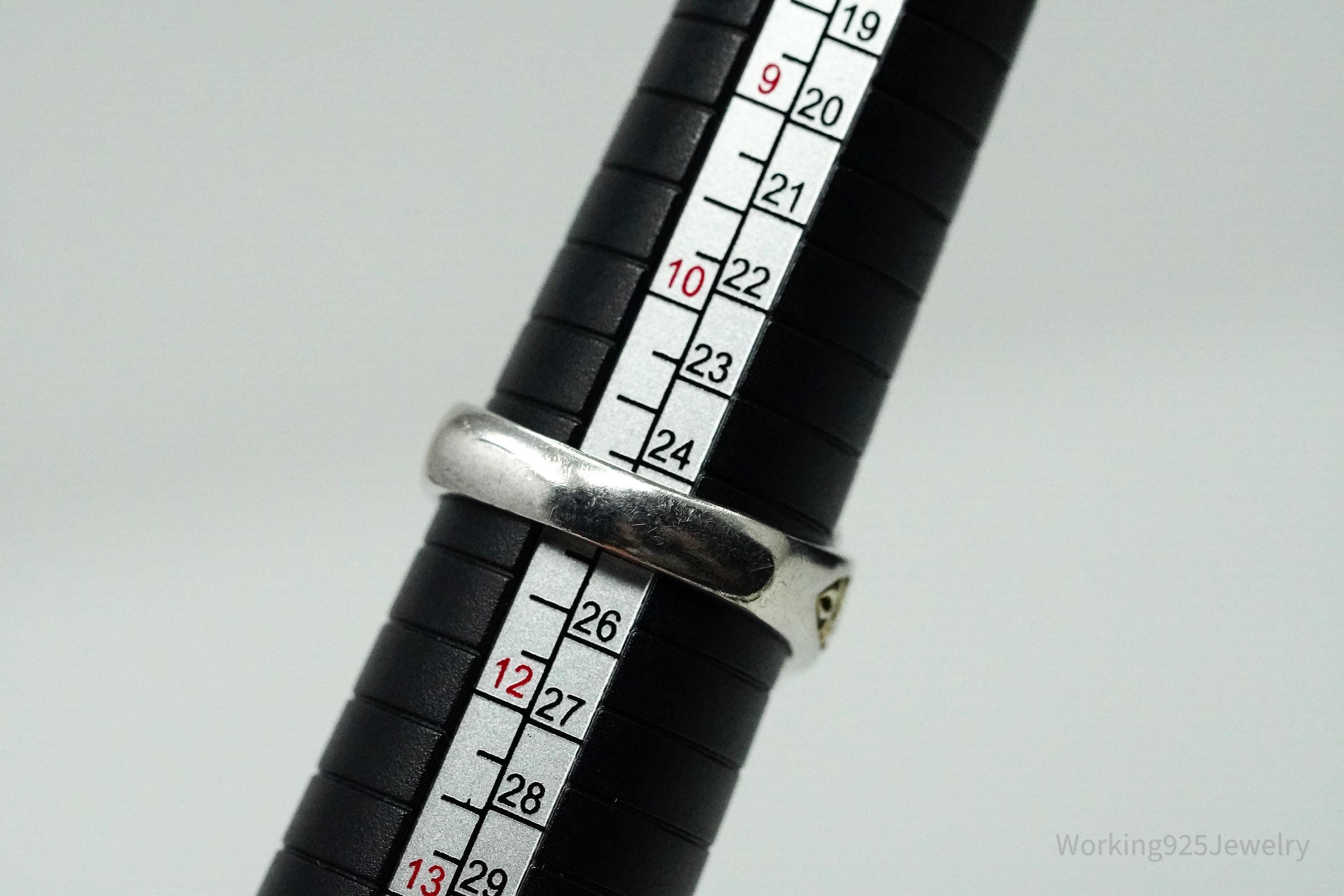 Designer Michael Valitutti "Gems En Vogue" Palladium Sterling Silver Ring Size 11