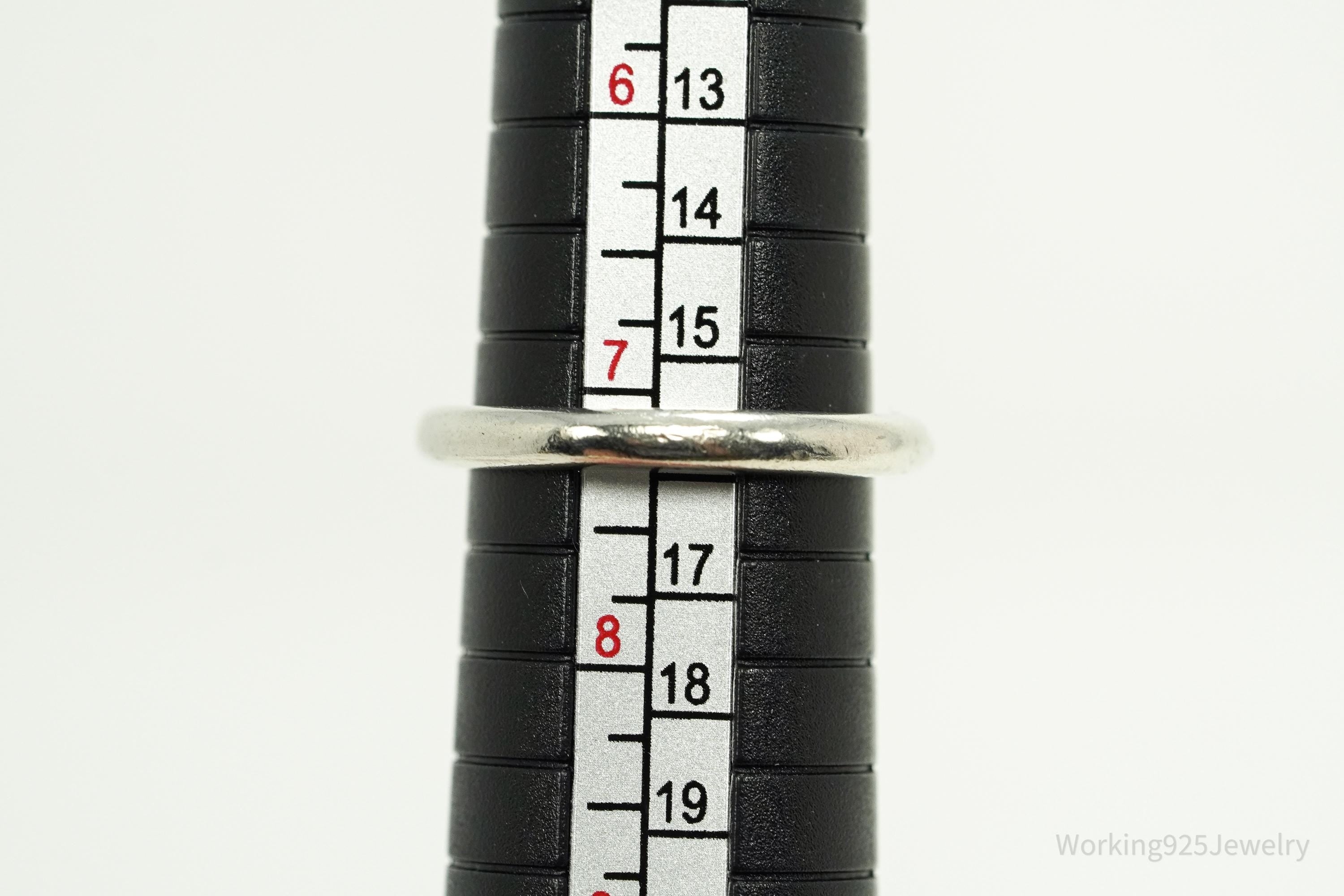 Vintage Rope Twist Style Sterling Silver Ring - Size 7.25