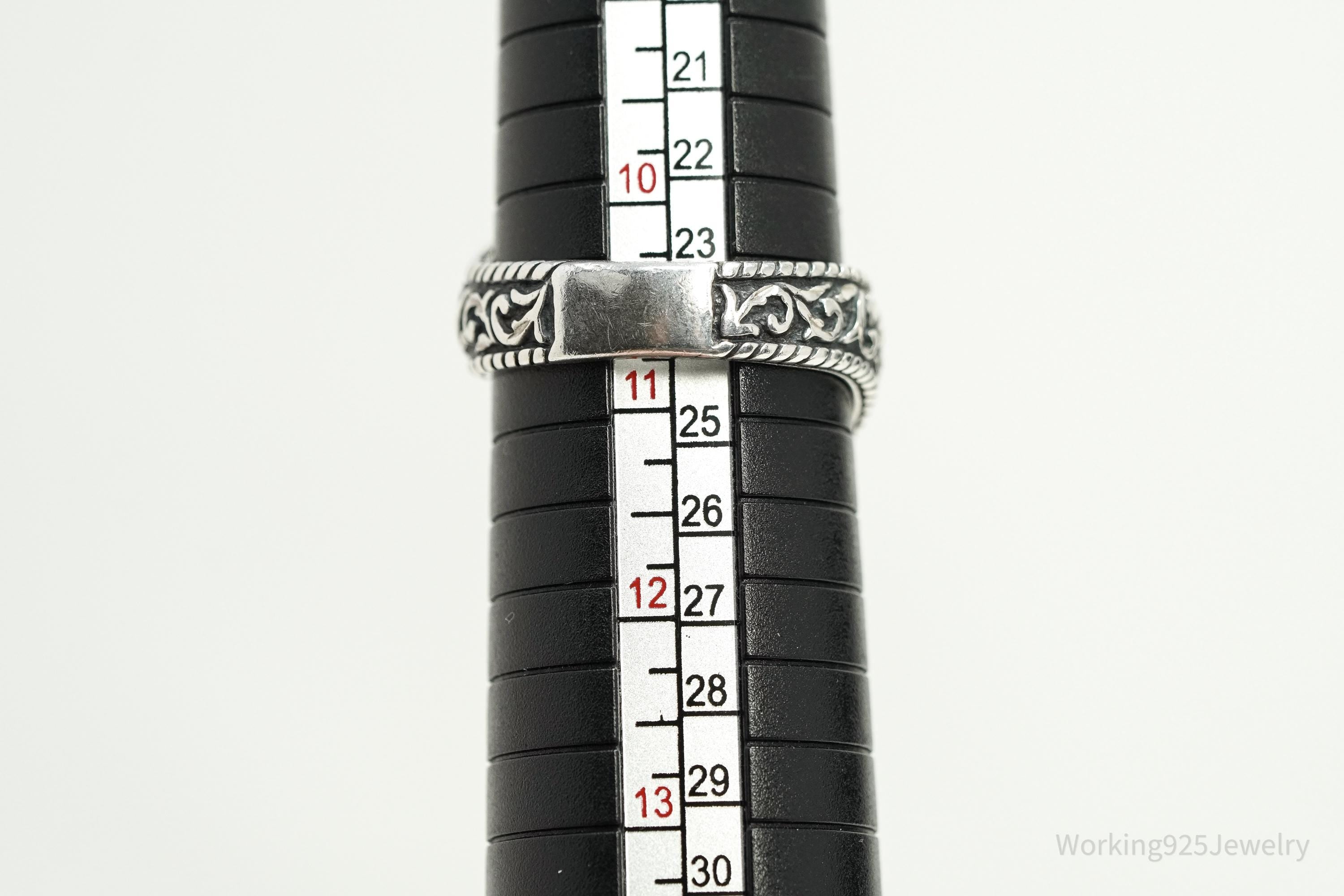 Vintage Native Designer Carolyn Pollack Relios Sterling Silver Wrap Ring - Size 10.75