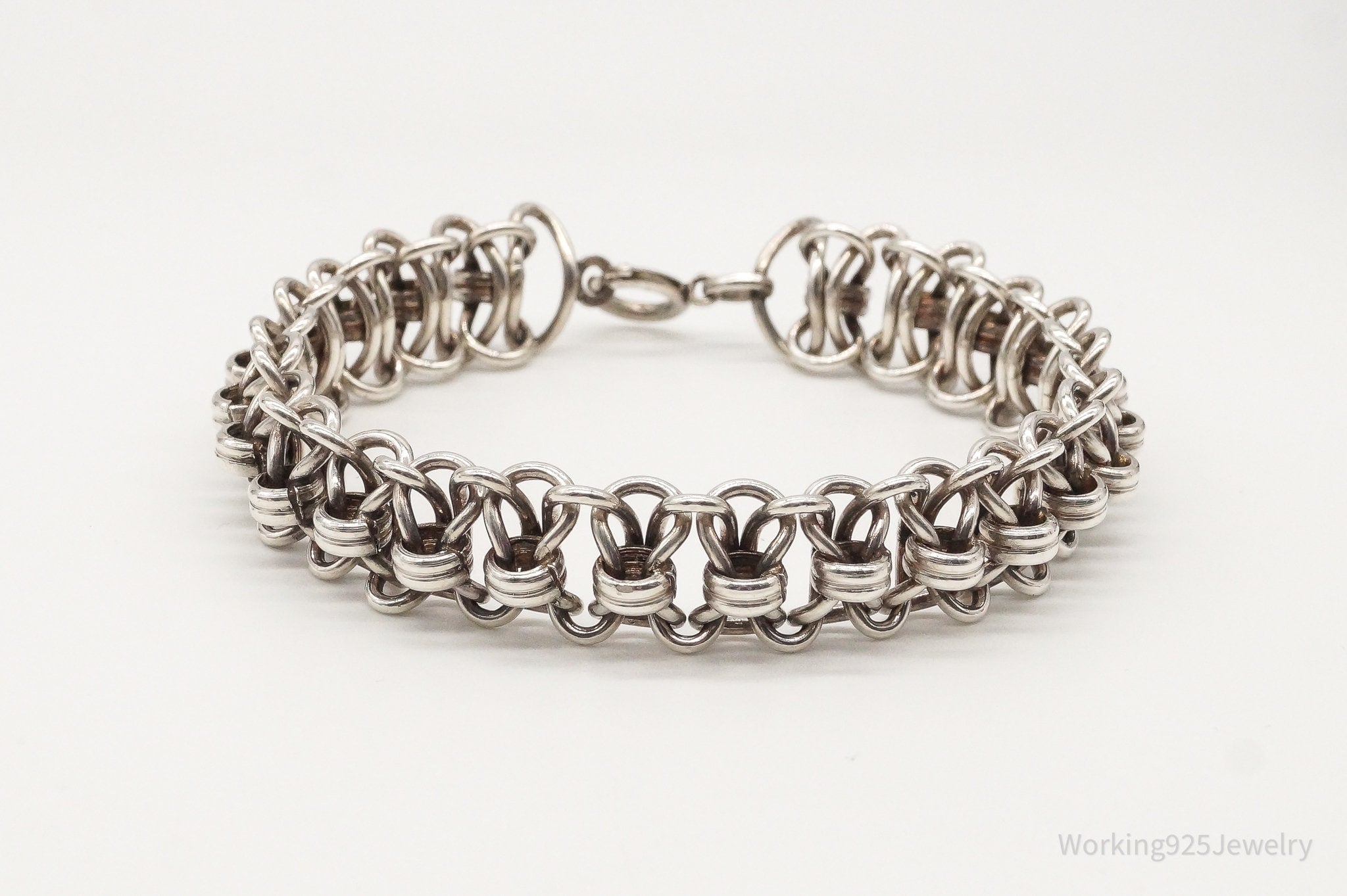 Vintage Modernist 800 Silver Bracelet