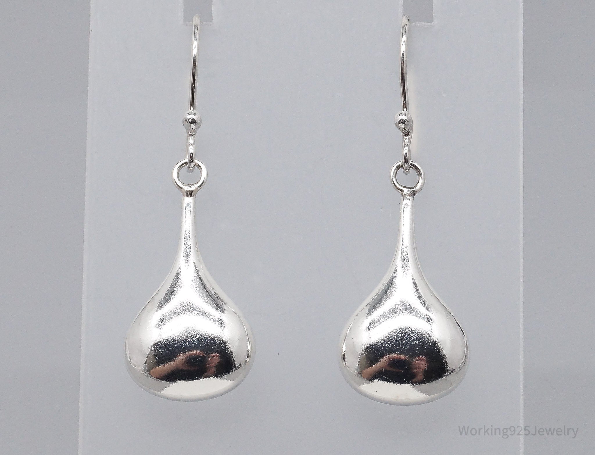 Vintage Teardrop Sterling Silver Earrings