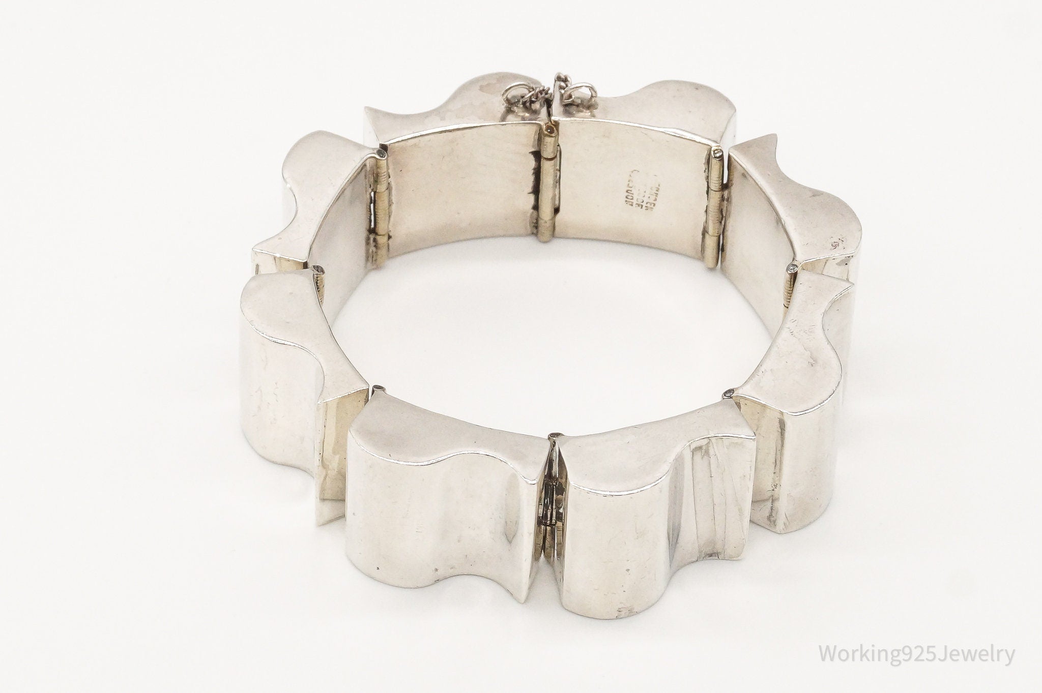 Vintage Mexico Modernist Sterling Silver Bracelet