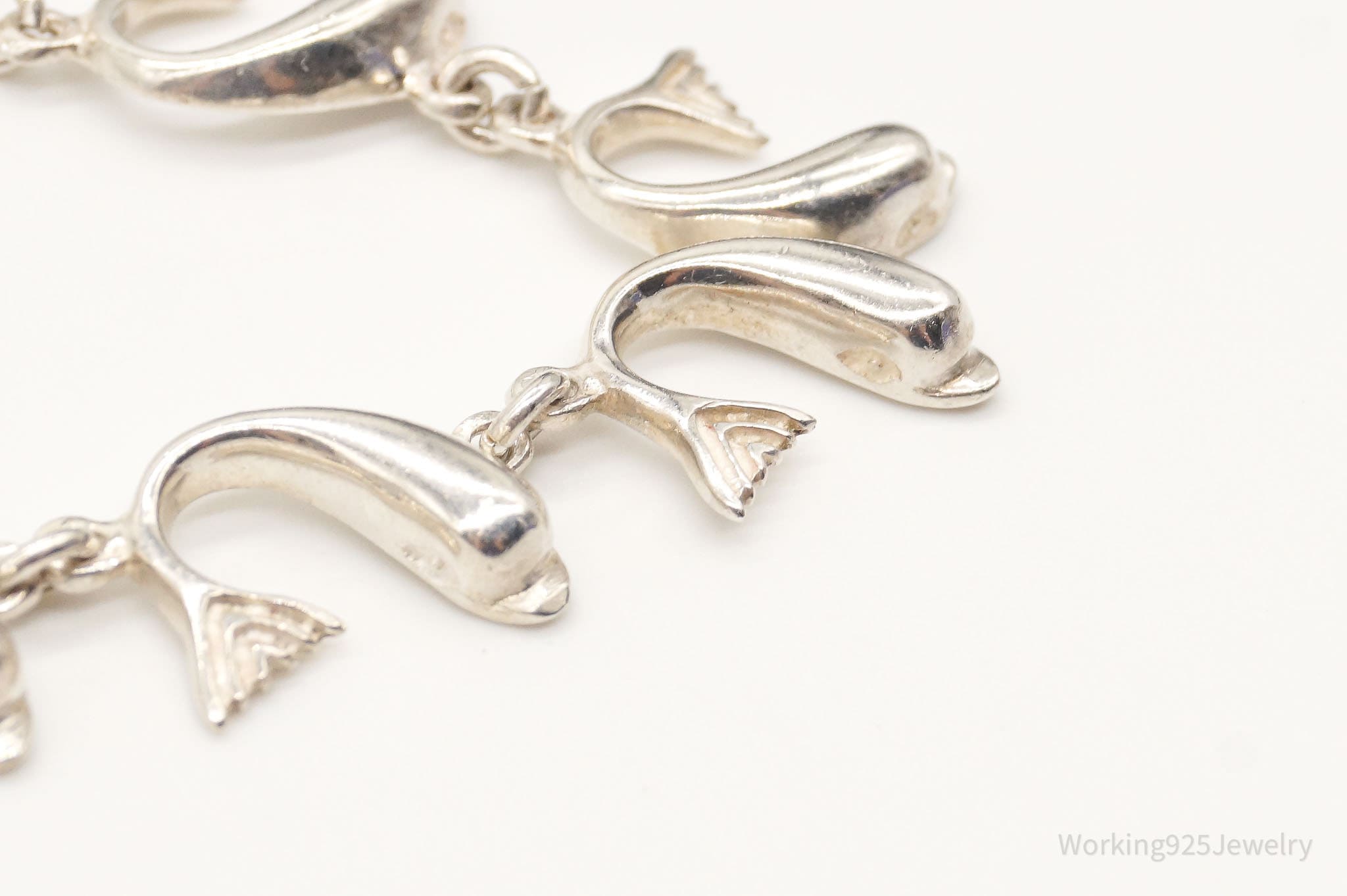 Vintage Wales/Fishes Sterling Silver Necklace