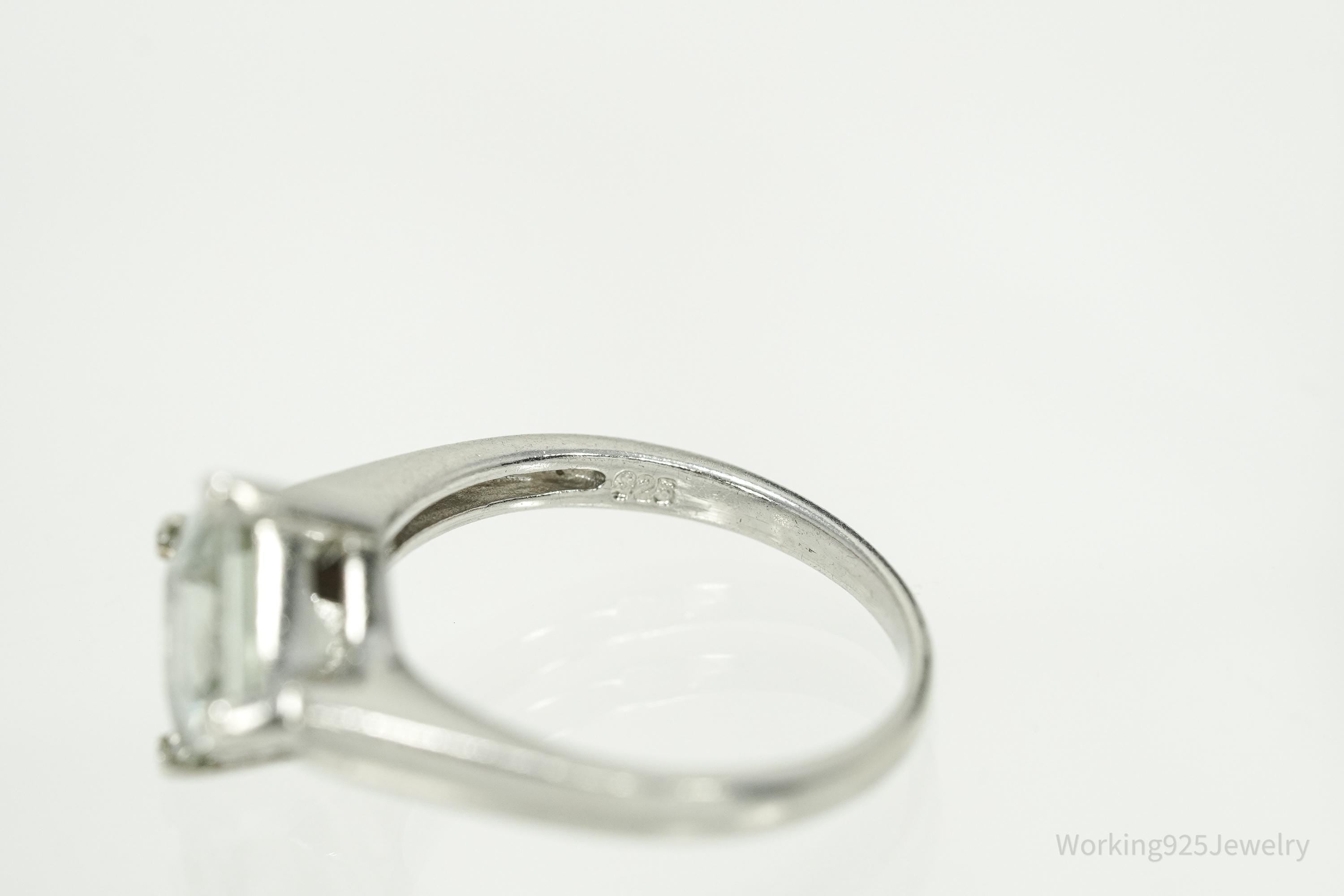 Vintage Prasiolite Sterling Silver Ring - Size 5