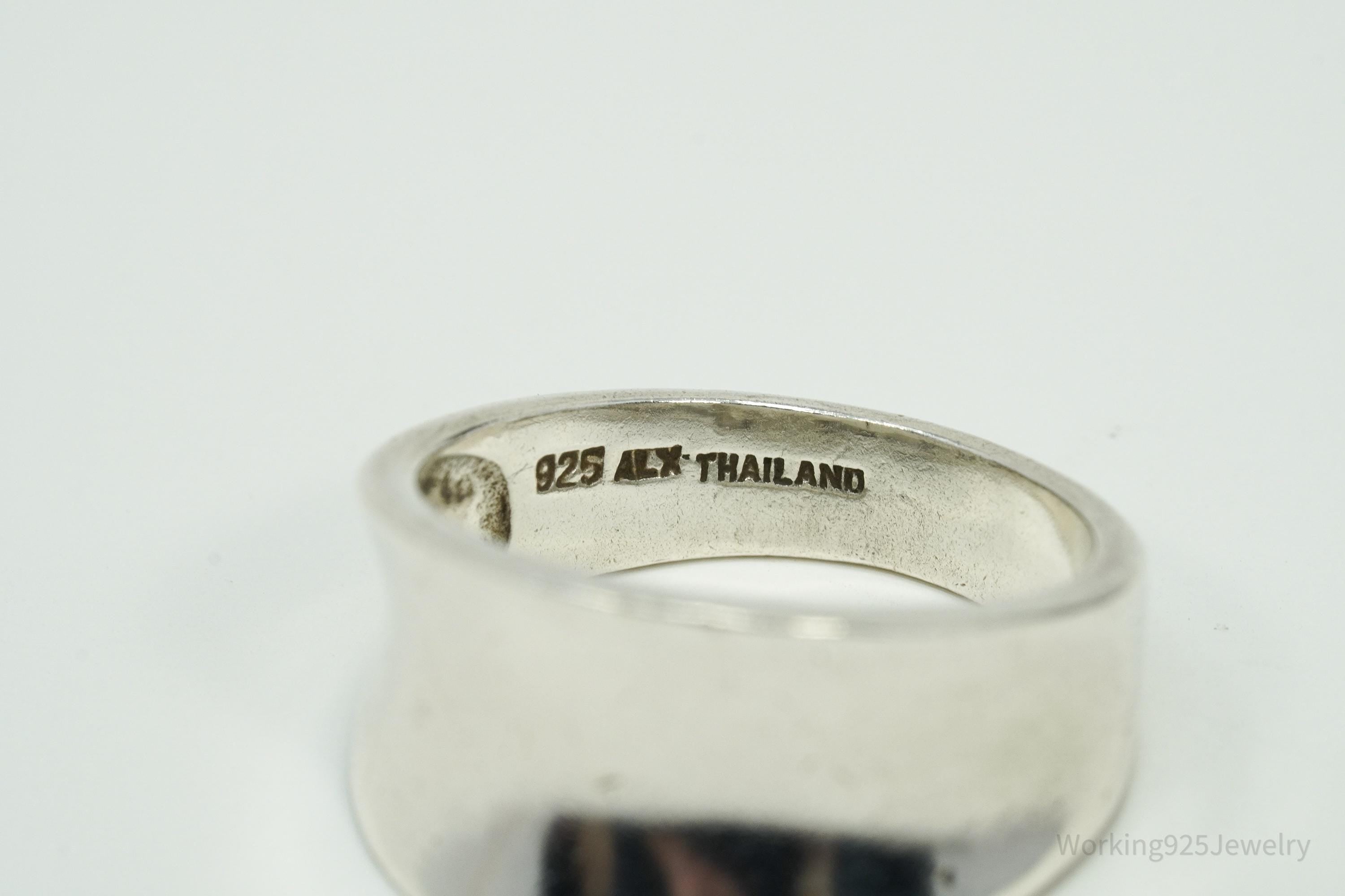 Vintage ALX Sterling Silver Band Ring - Size 10