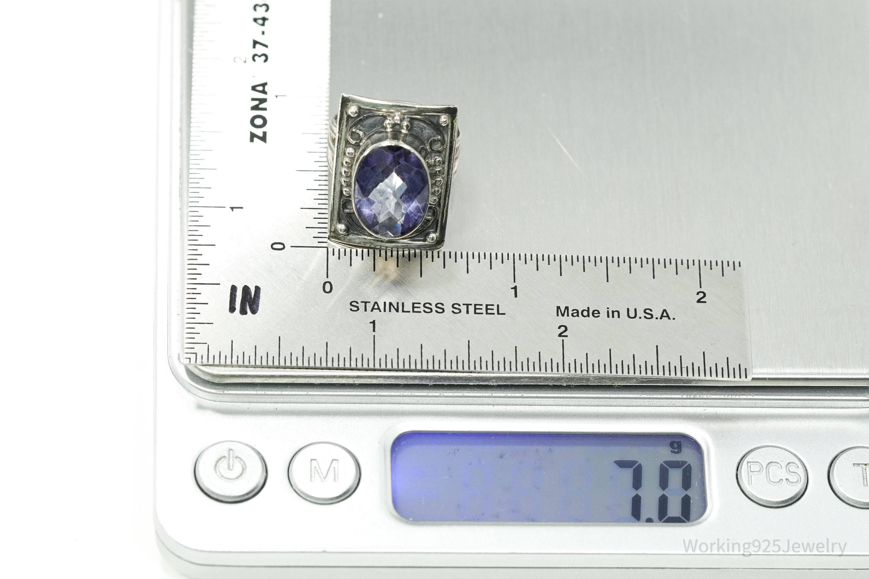 Vintage Nicky Butler Amethyst Sterling Silver Ring - Size 5.25