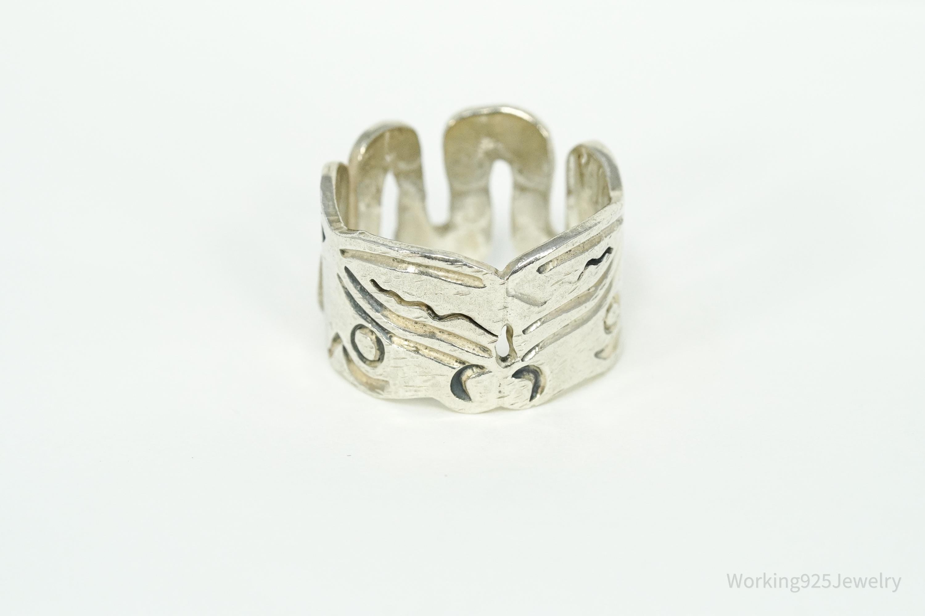 Vintage Mexican RJP Sterling Silver Ring - Size 5.5